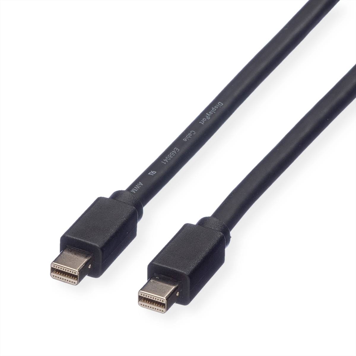 ROLINE DisplayPort Kabel, Mini DP ST - DP ST, schwarz, 3 m Kabel