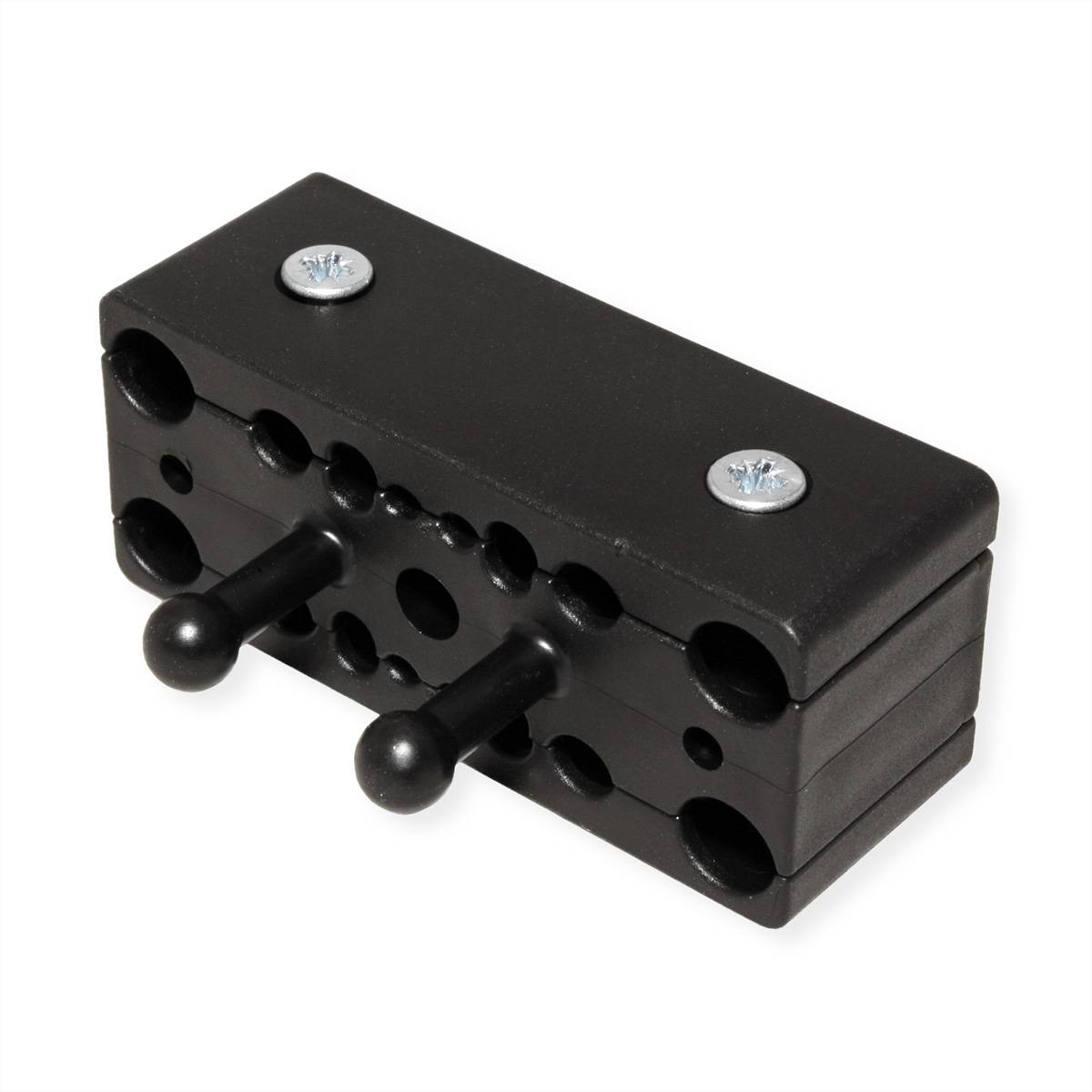 BACHMANN Easy-Stop schwarz Steckdosenleisten Kabelführungssystem