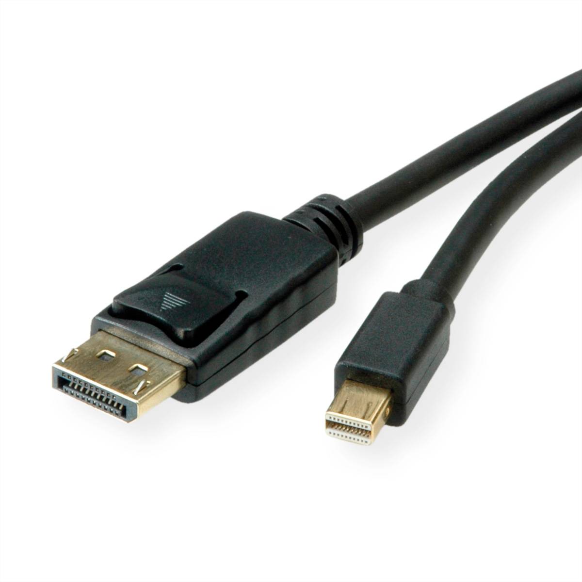 ROLINE Mini DisplayPort Kabel, v1.4, mDP - DP, ST - ST, schwarz, 1 m Kabel