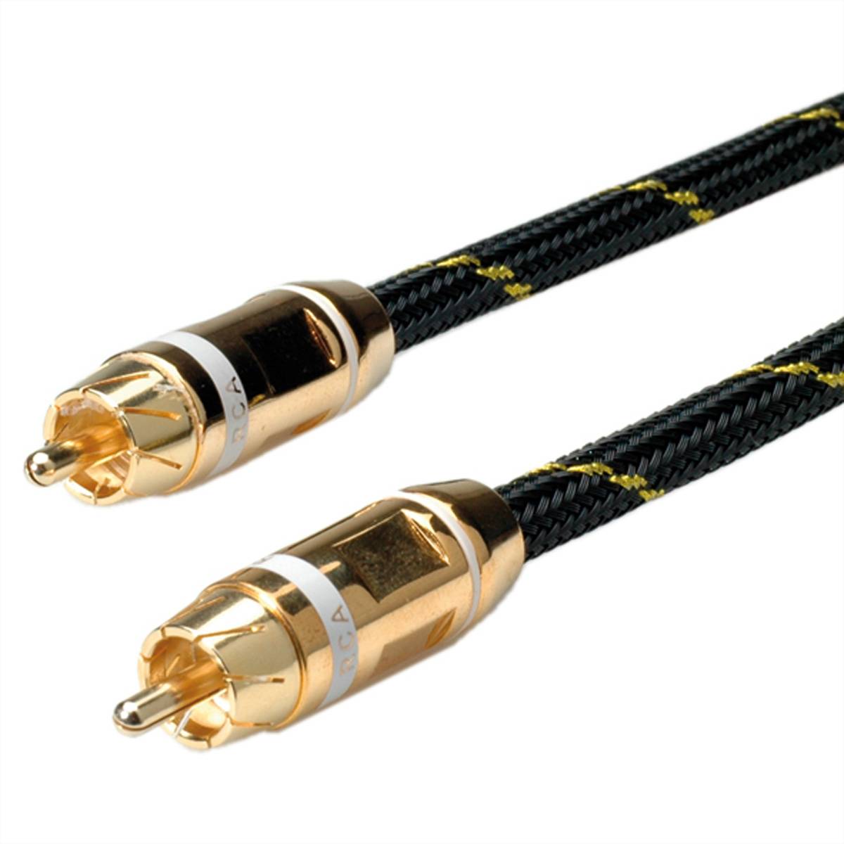 ROLINE GOLD Cinch-Verbindungskabel simplex ST/ST, weiss, 5 m Kabel Audio- / Videokabel diverse