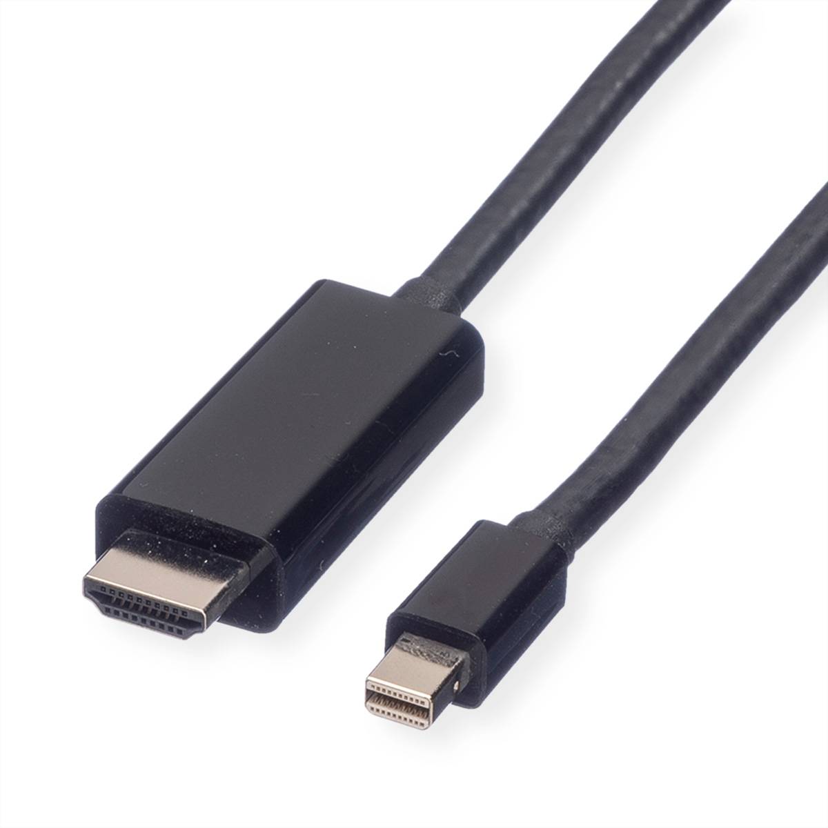 VALUE Mini DisplayPort Kabel, DP-UHDTV, ST/ST, schwarz, 1 m Adapter / Konverter