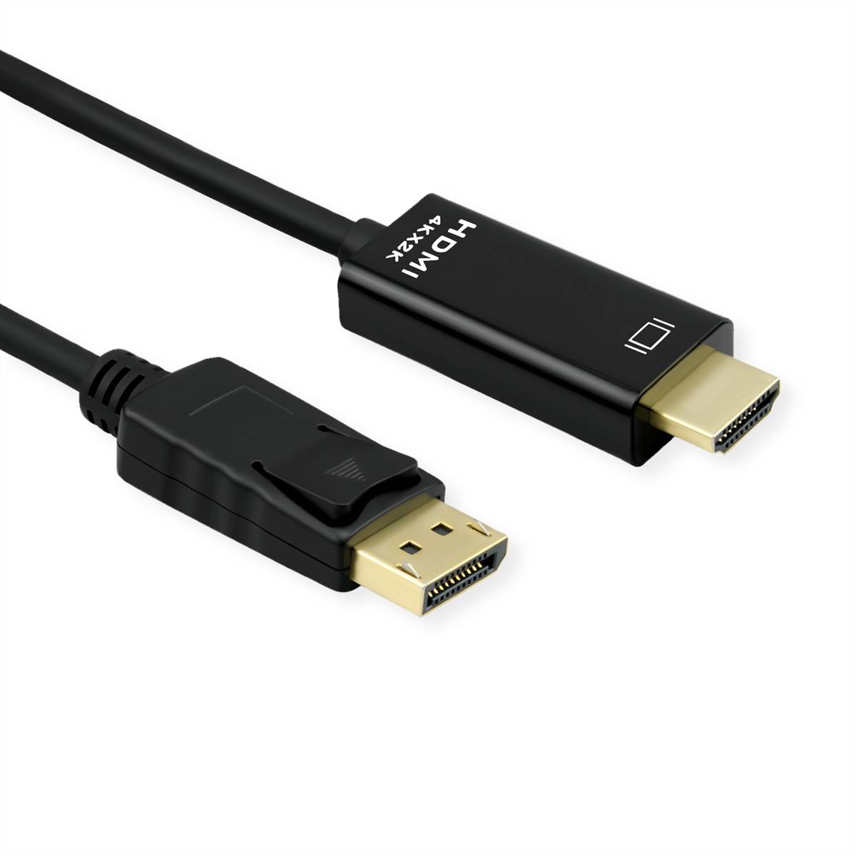 ROLINE DisplayPort Kabel DP - UHDTV, Slim, ST/ST, schwarz, 2 m Adapter / Konverter