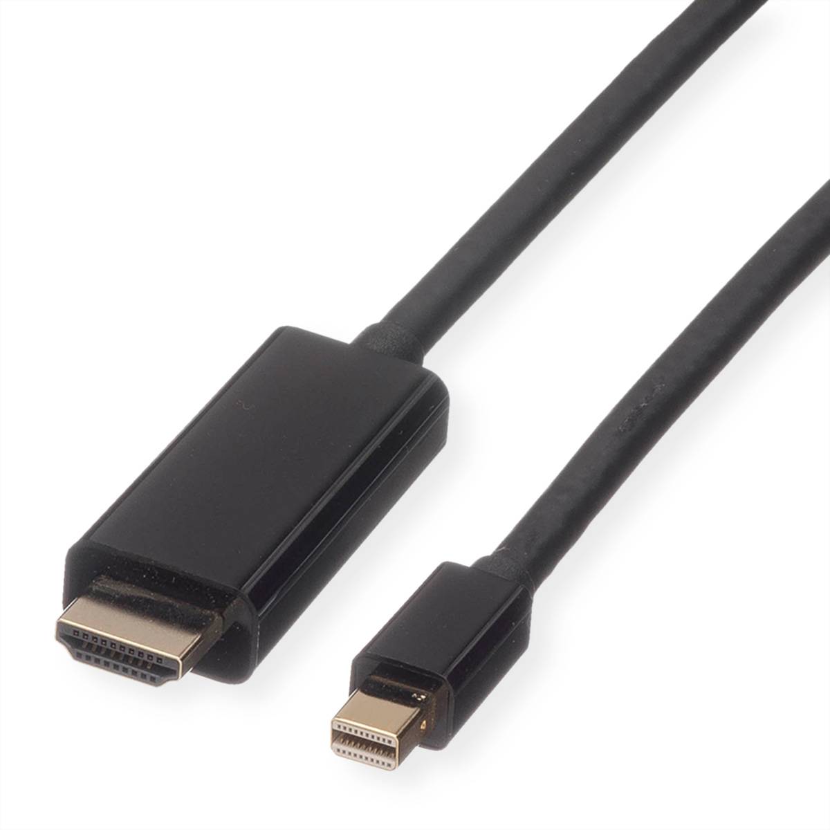 ROLINE Mini DisplayPort Kabel, DP-UHDTV, ST/ST, schwarz, 2 m Adapter / Konverter