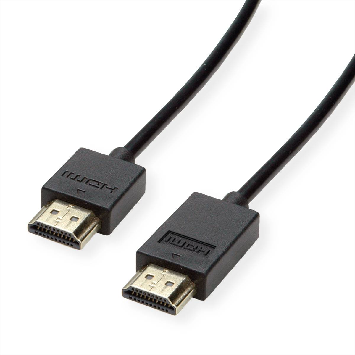 ROLINE 4K HDMI Ultra HD Kabel mit Ethernet, aktiv, ST/ST, schwarz, 2 m