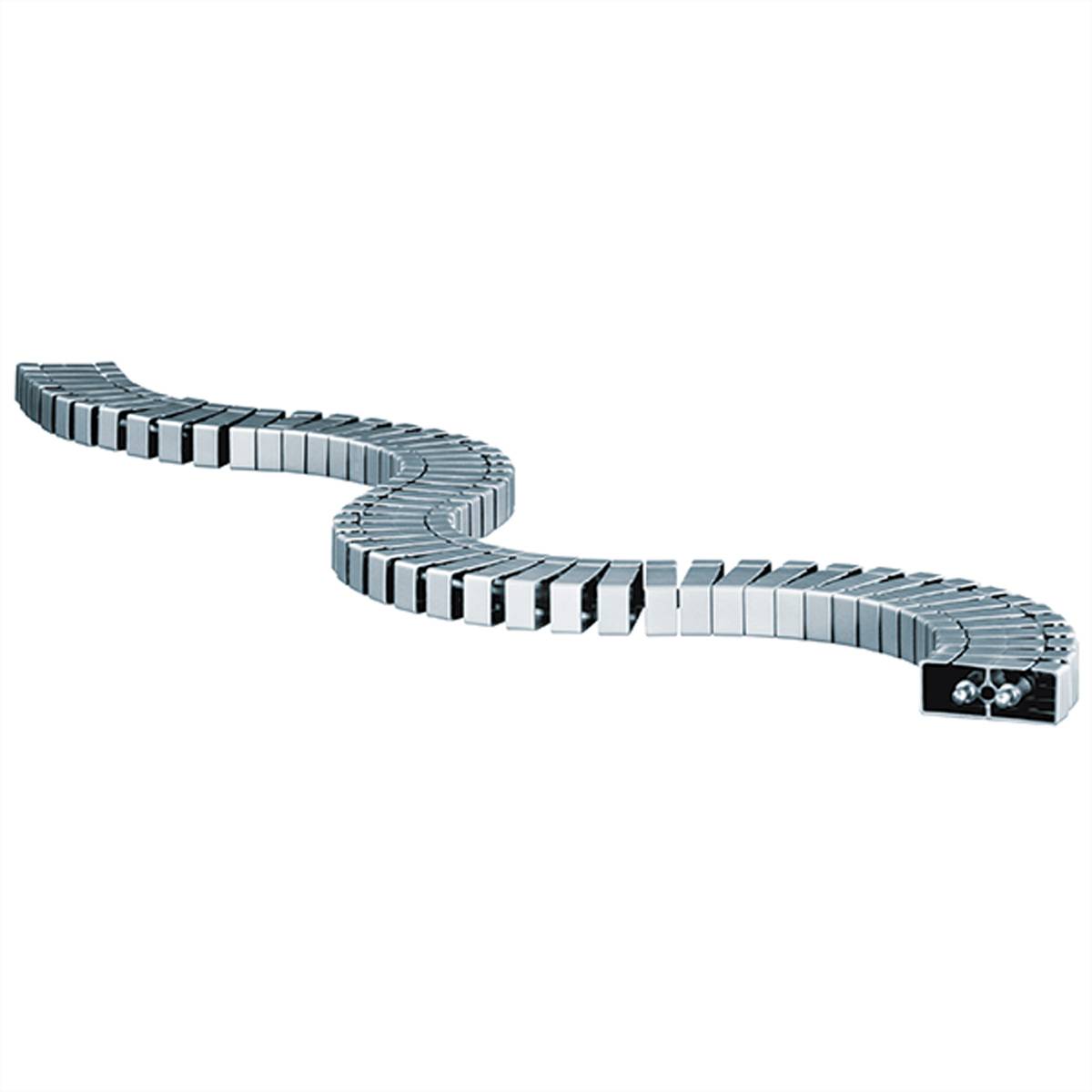 BACHMANN Kabelschlange Flex II silber Steckdosenleisten Kabelführungssystem