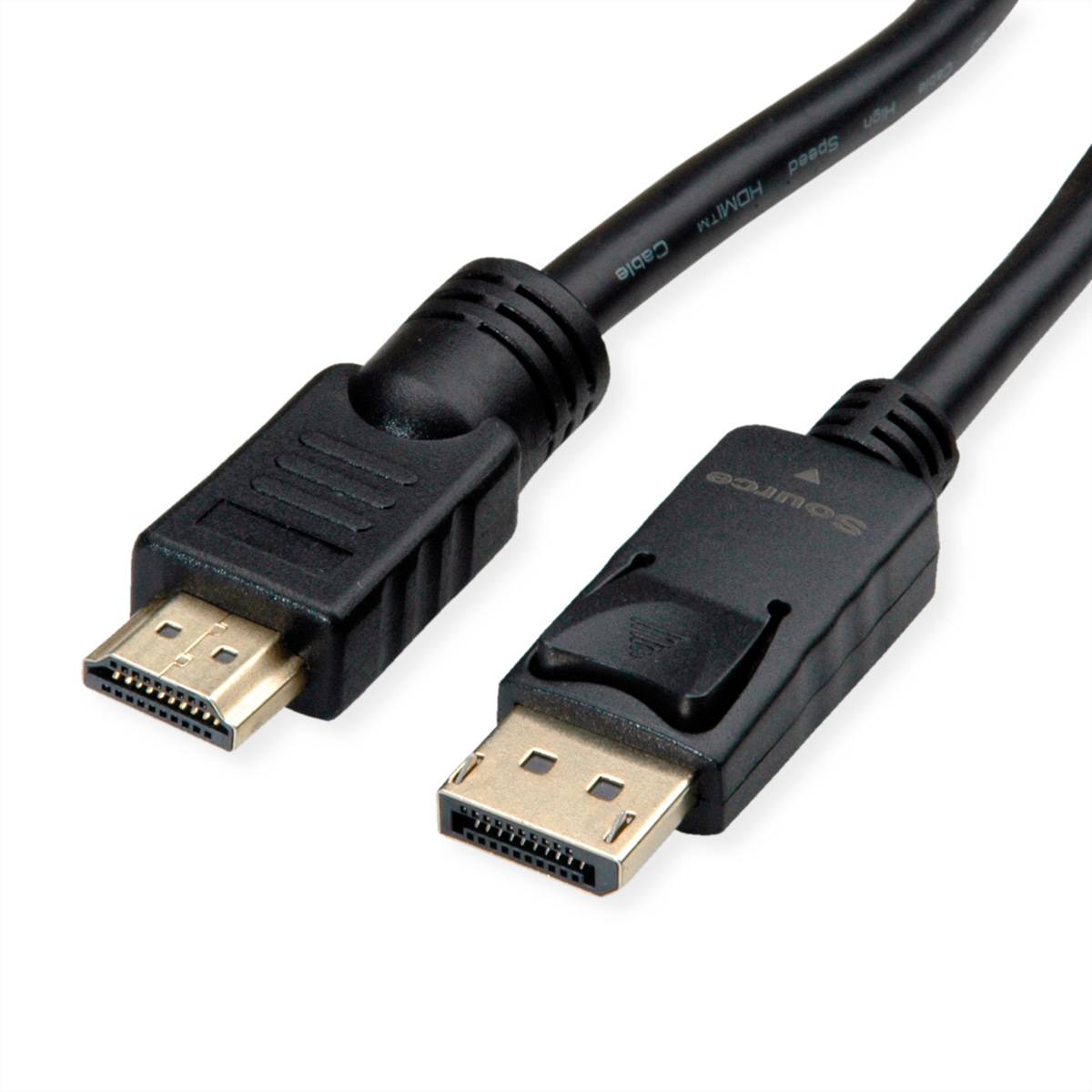 ROLINE DisplayPort Kabel DP - UHDTV, ST/ST, schwarz, 10 m Adapter / Konverter