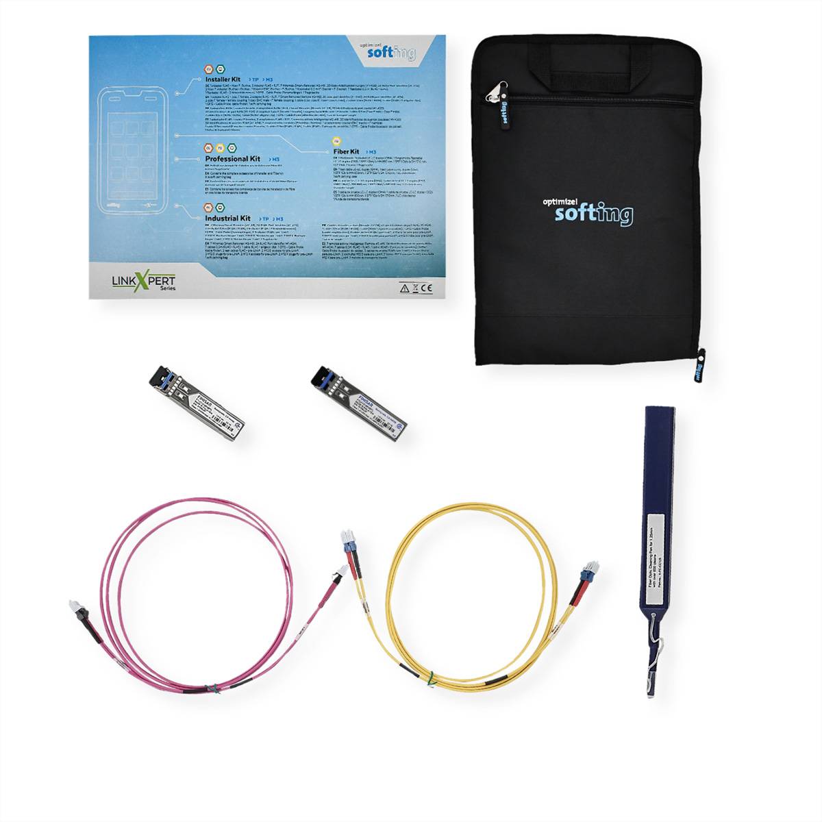 SOFTING Glasfaser Zubehör Kit, für LinkXpert M3 Tester Kabeltester / Netzwerktester