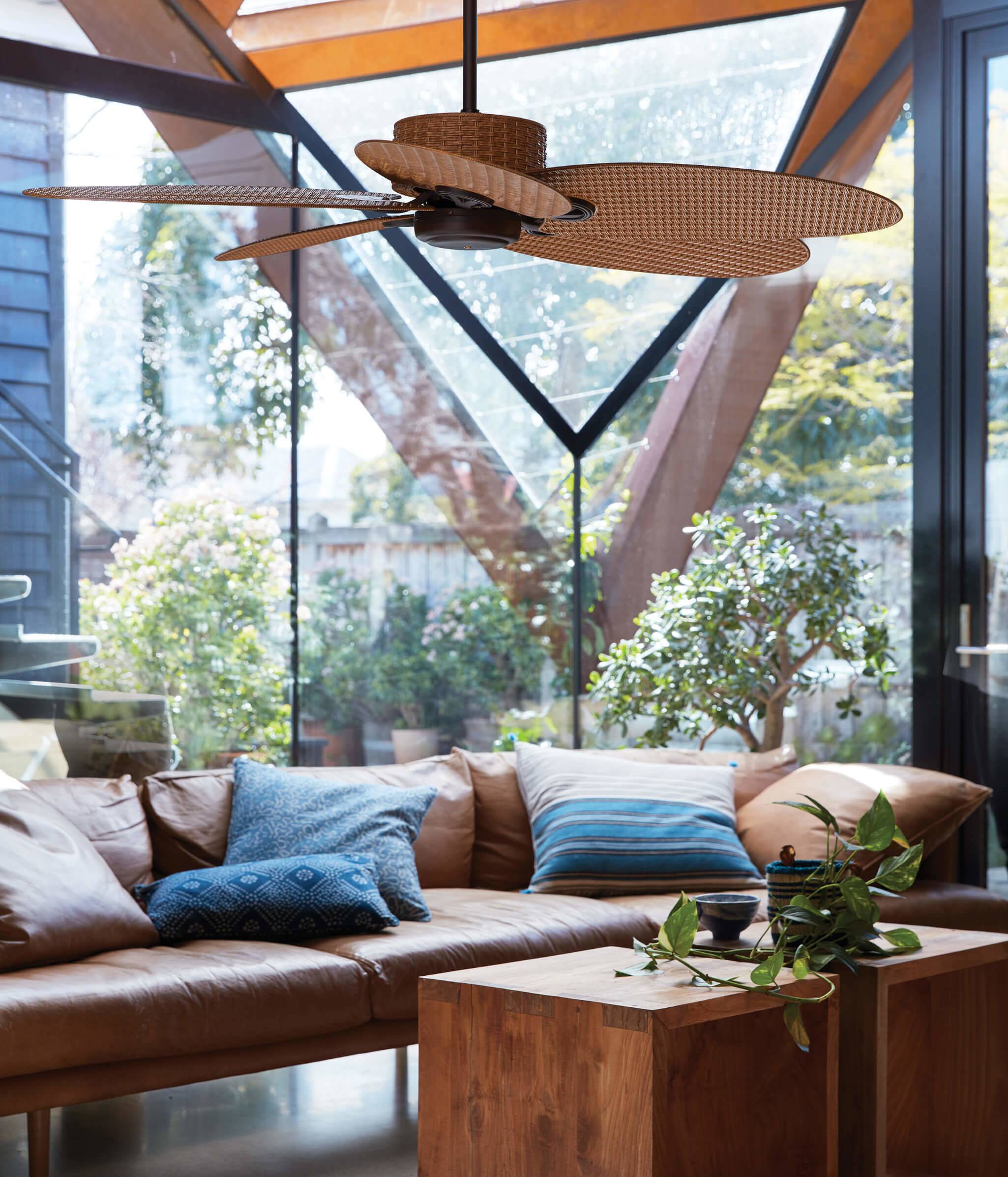 Deckenventilator Fijian II Braun mit Wandschalter