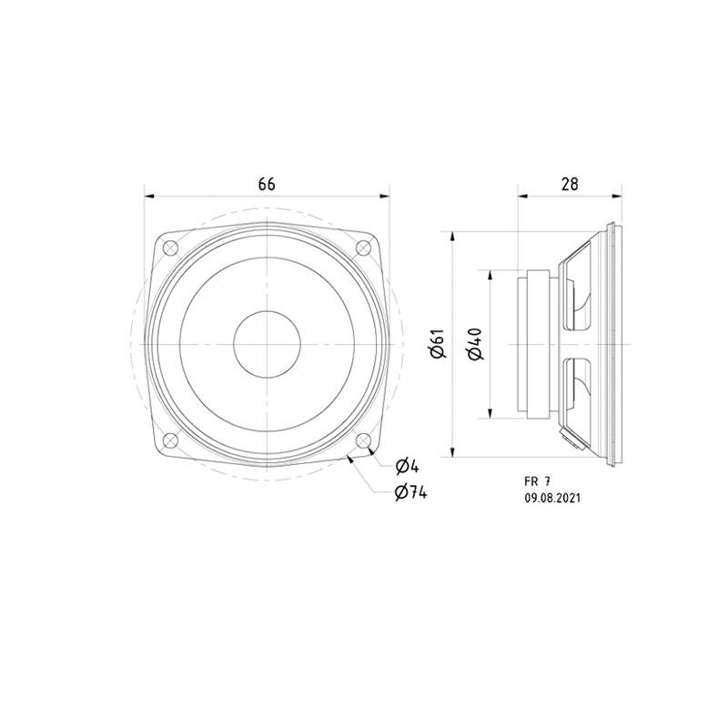 Visaton FR 7 - 4 Ohm Breitbandlautsprecher