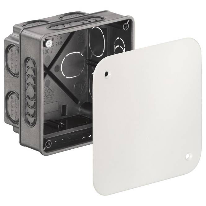 KAIS Abzweig-Kasten 1094-01 incl. Schraubdeck. 87x87 Install.Baumaterial Verlegesys/Verbi.Mat