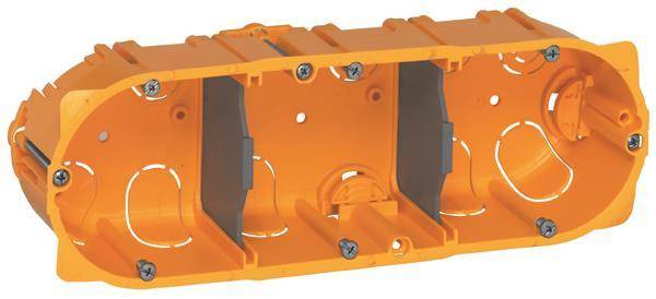 Legrand 080053 Batibox Hohlwanddose 3-fach 6+8M Tiefe:50mm Install.Baumaterial Verlegesys/Verbi.Mat