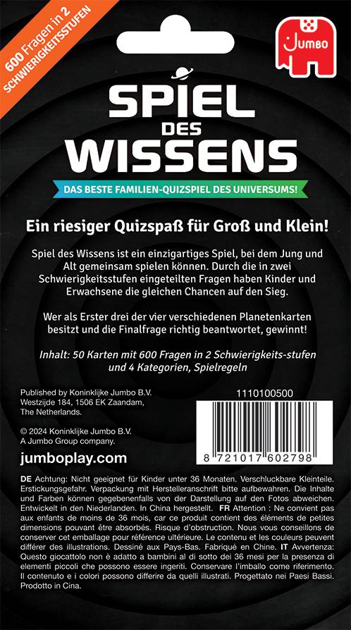 Jumbo Spiele - Spiel des Wissens - Kartenspiel - Edition 2025