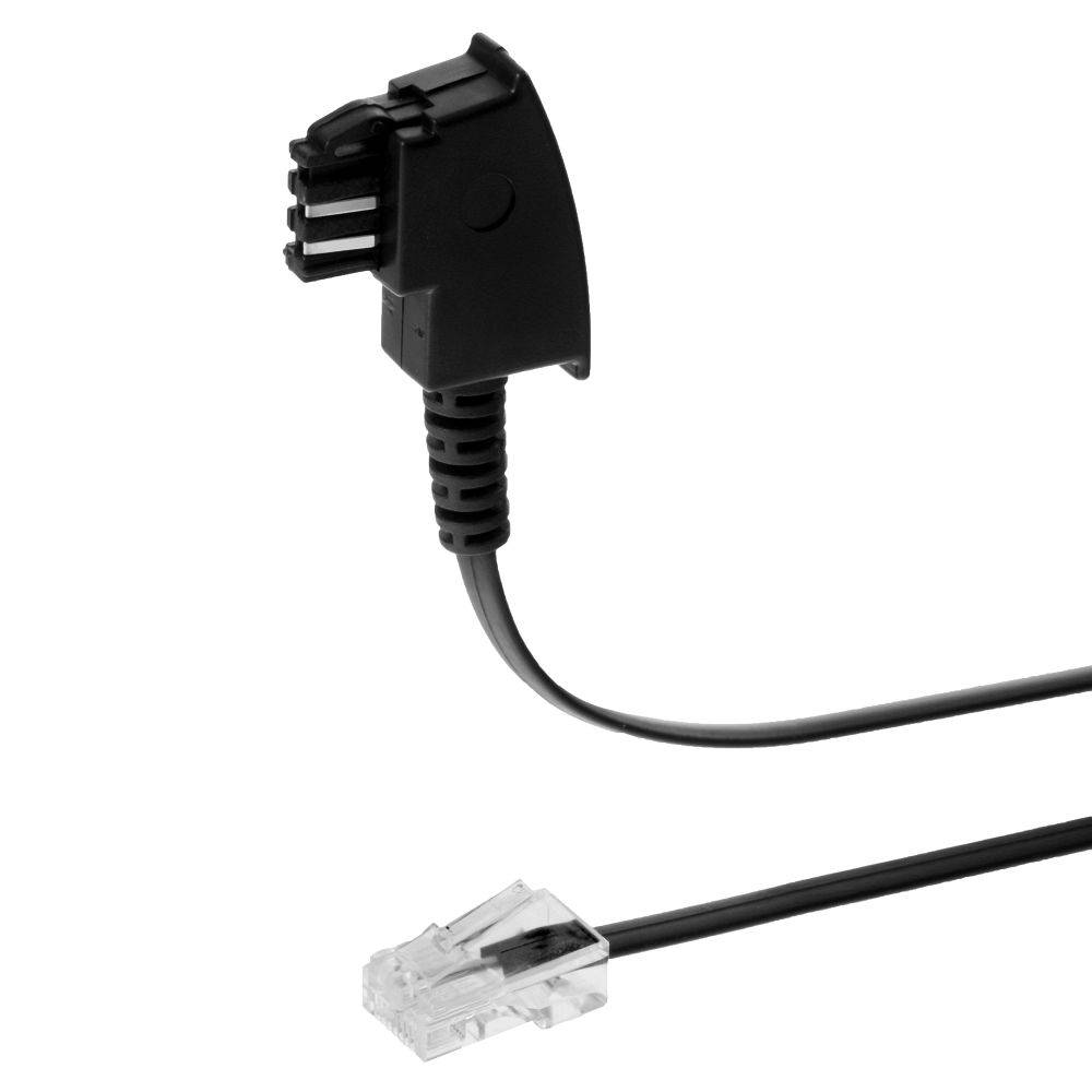 helos Anschlusskabel TAE F / RJ45 8P2C, Routerkabel, 6 m, lose