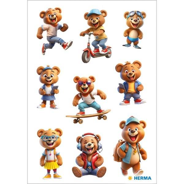 Schmucketikett DECOR Coole Teddys
