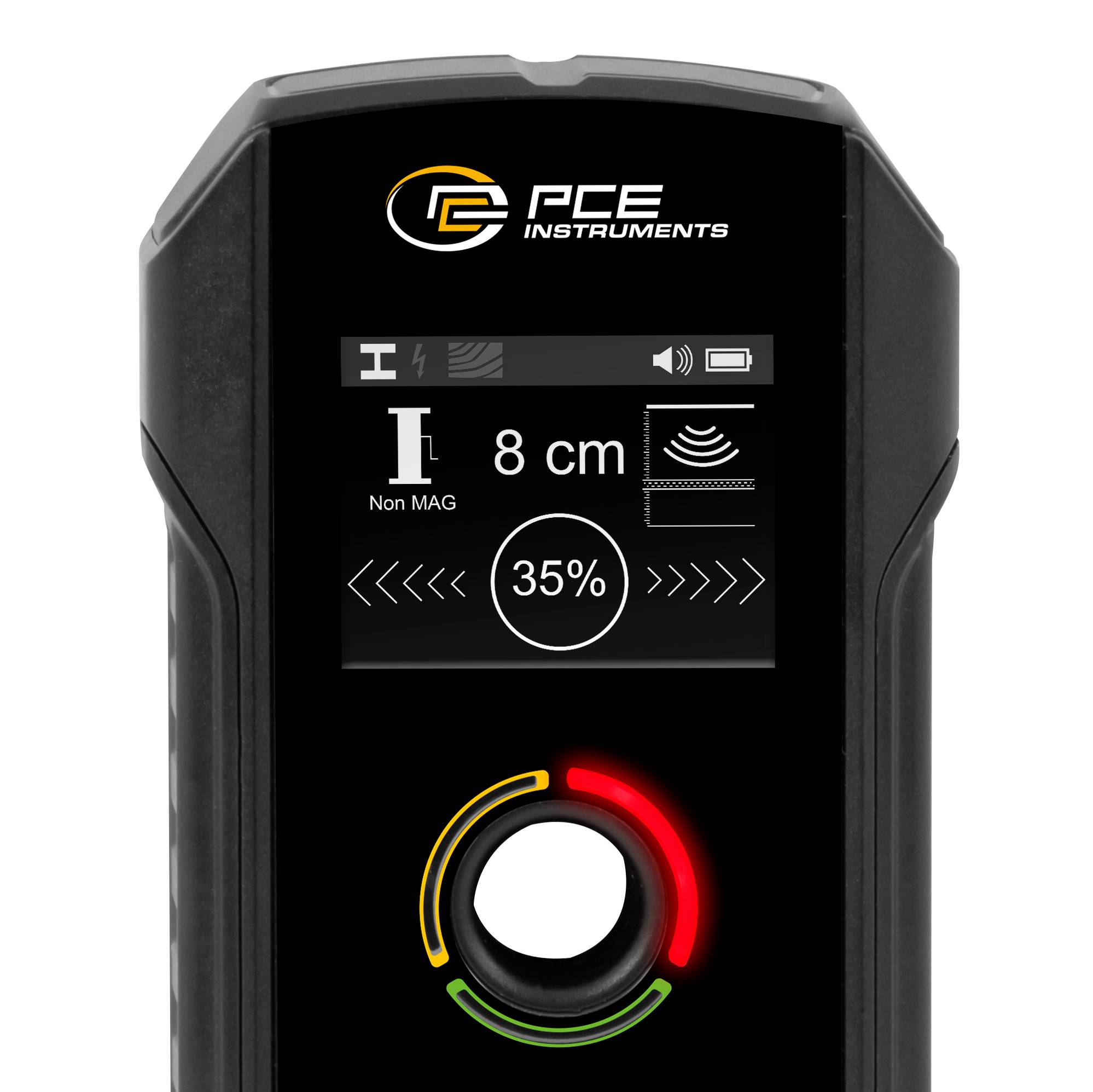 PCE Instruments Kabelsucher mit Markierungsloch PCE-STM 10 |Metall Holzbalken Stromleitungen |Alarm visuell akustisch