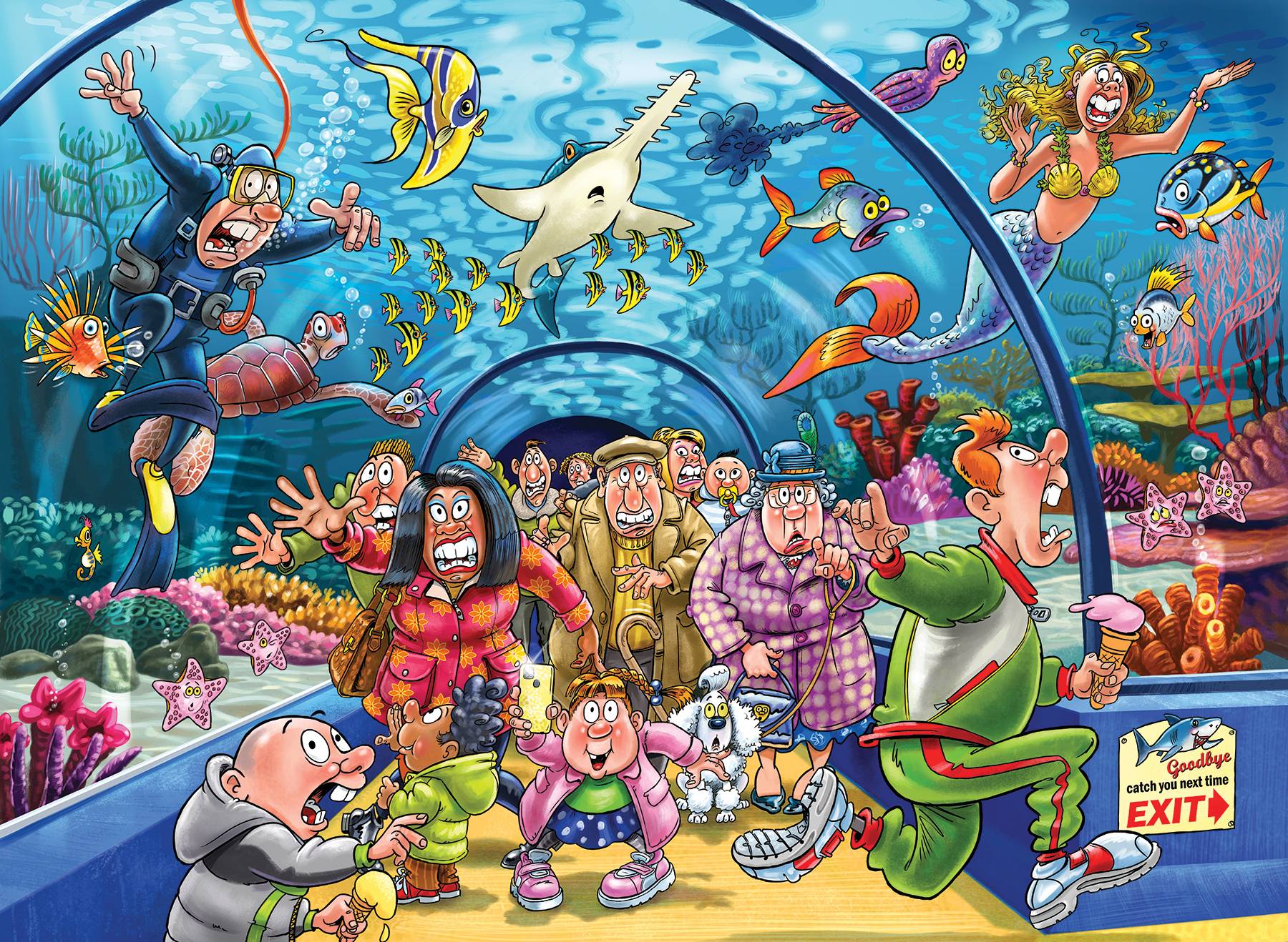 Wasgij Original 43, Wie ein Fisch im Wasser, 1000 Teile Puzzle