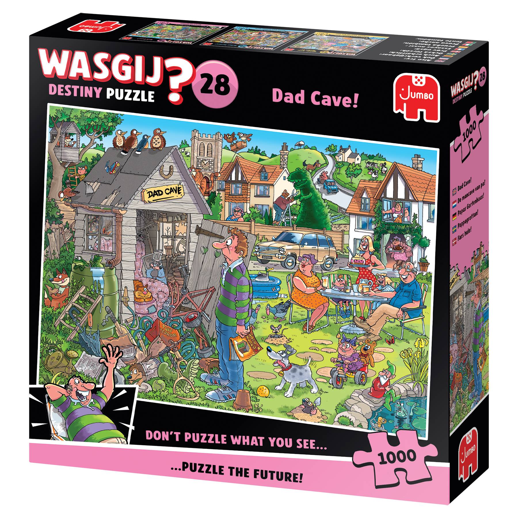 Wasgij Destiny 28, Papas Gartenhaus, 1000 Teile Puzzle