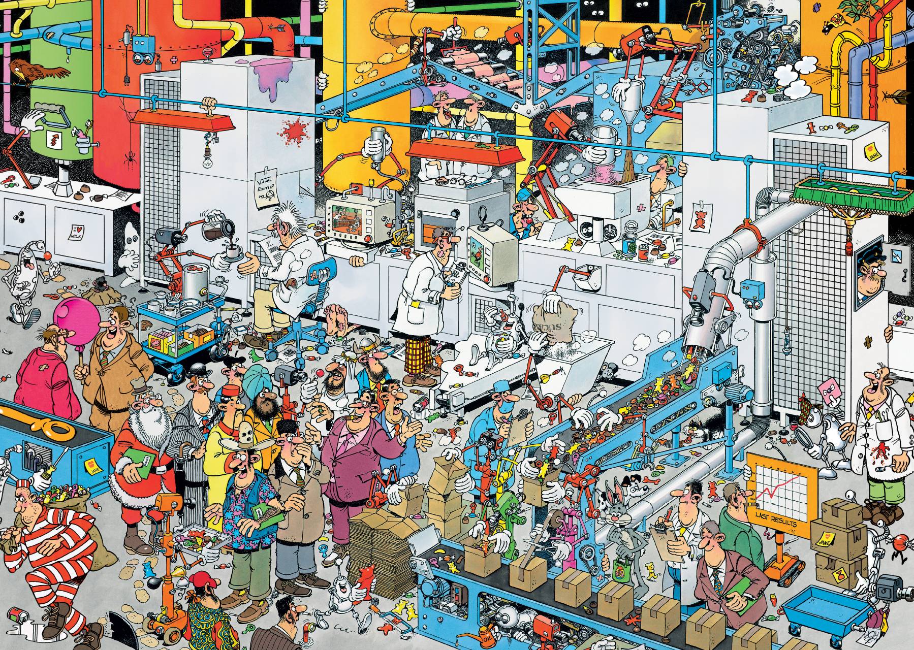 Jan van Haasteren, Süßigkeiten Fabrik, 500 Teile Puzzle