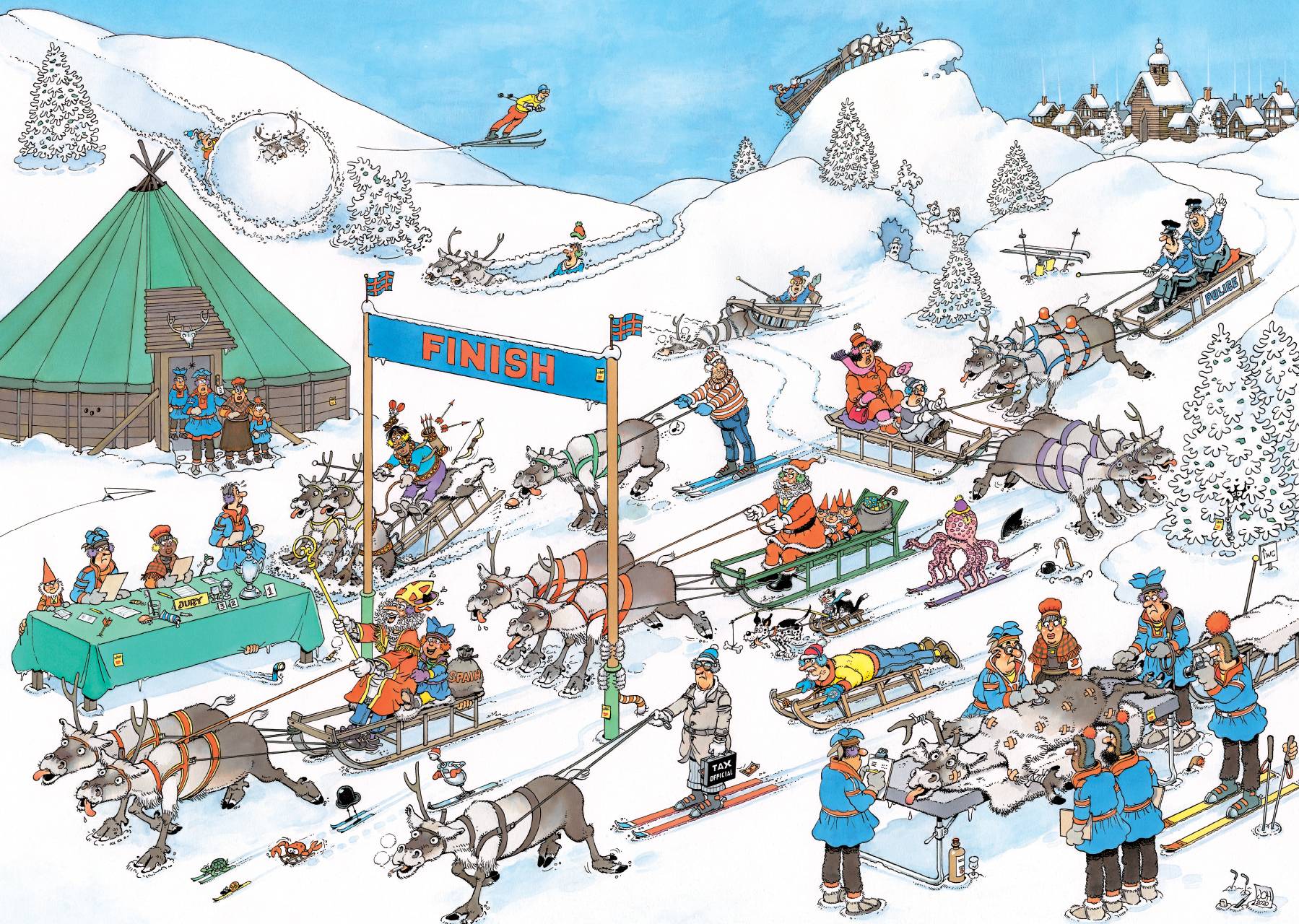 Jan van Haasteren, Das Rentierrennen, 500 Teile Puzzle