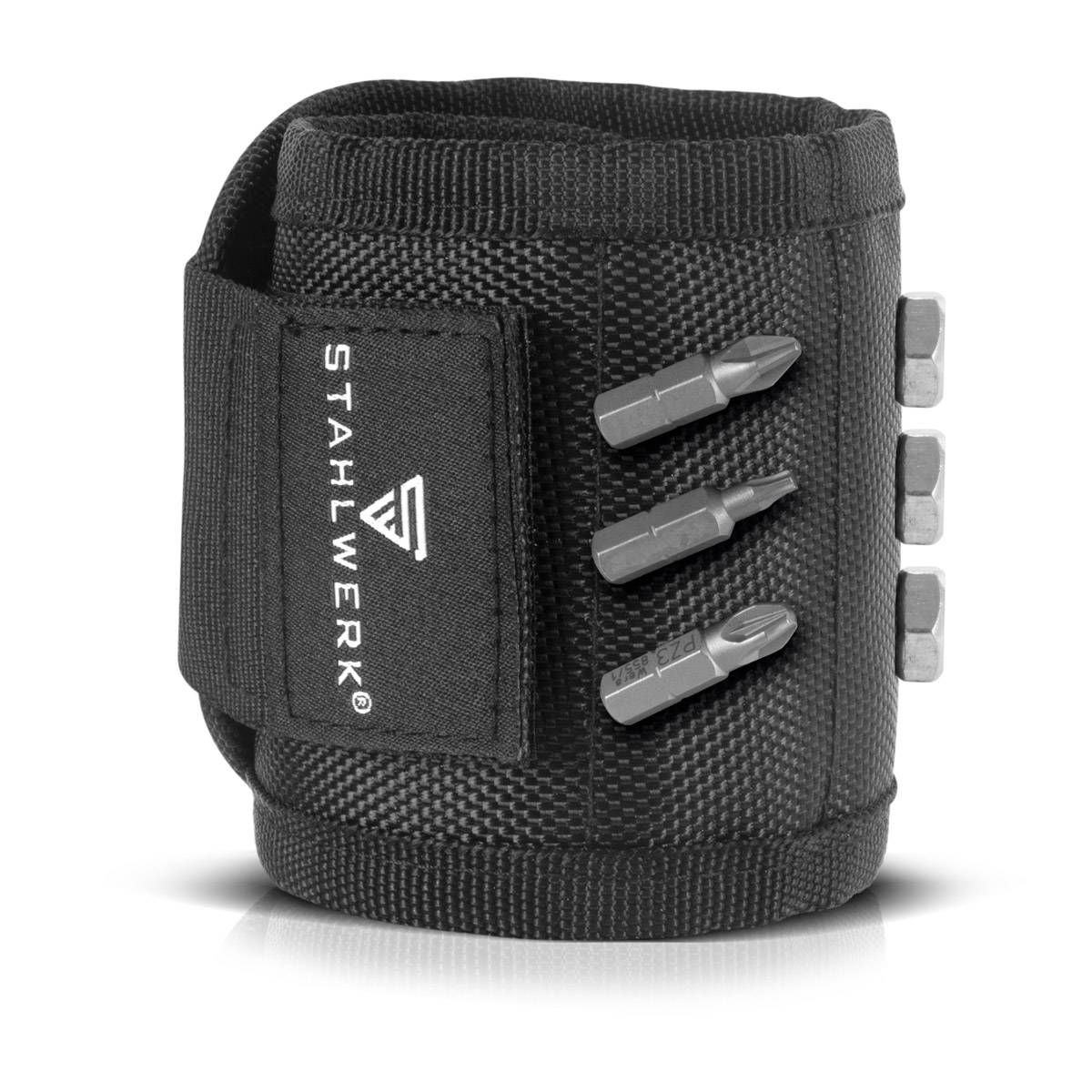 STAHLWERK Magnet-Armband für Heim-Handwerker mit Klettverschluss zur Befestigung