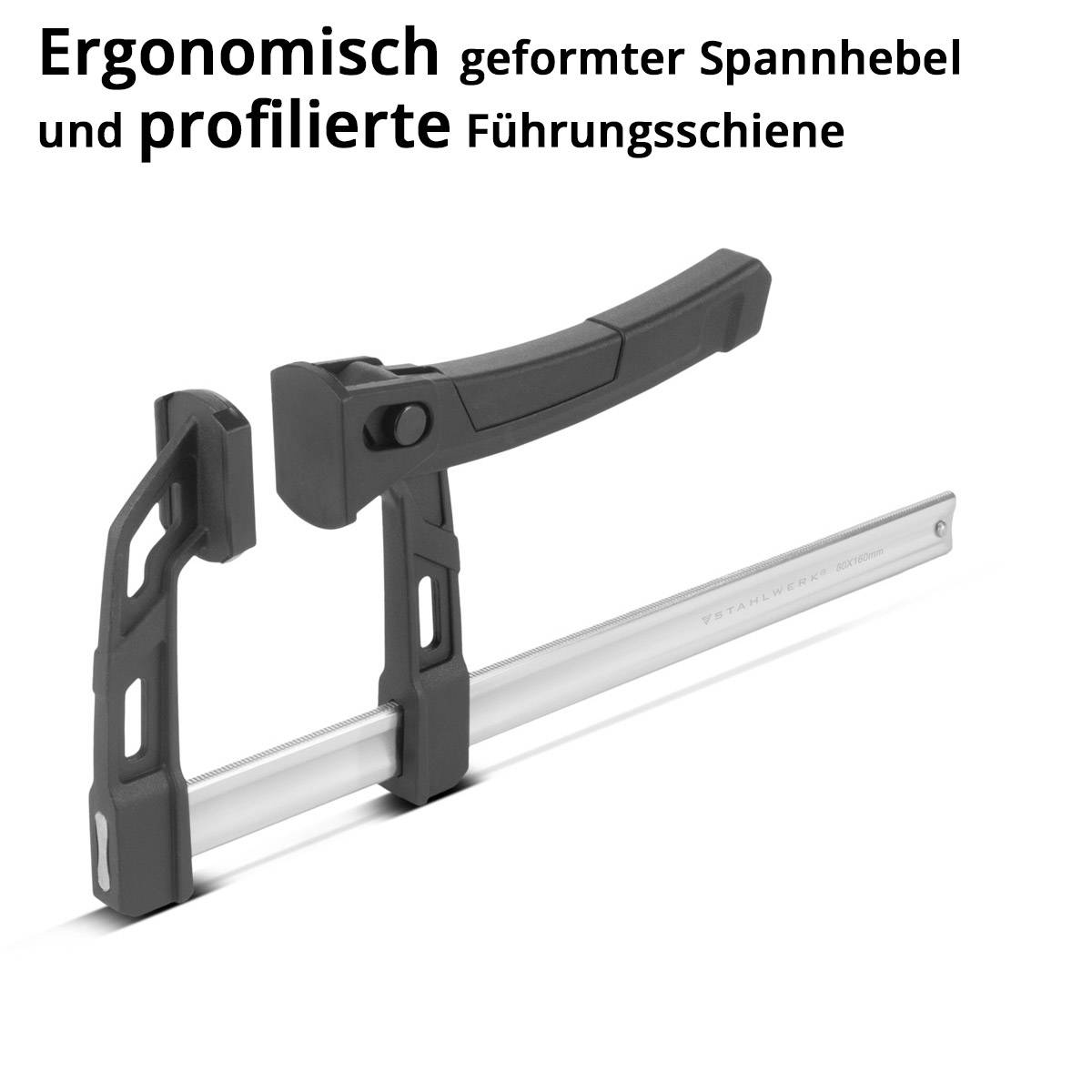 STAHLWERK 3 x Hebelzwinge 80x160 mm Klemmzwinge 100kg Druckkraft Schnellspanner