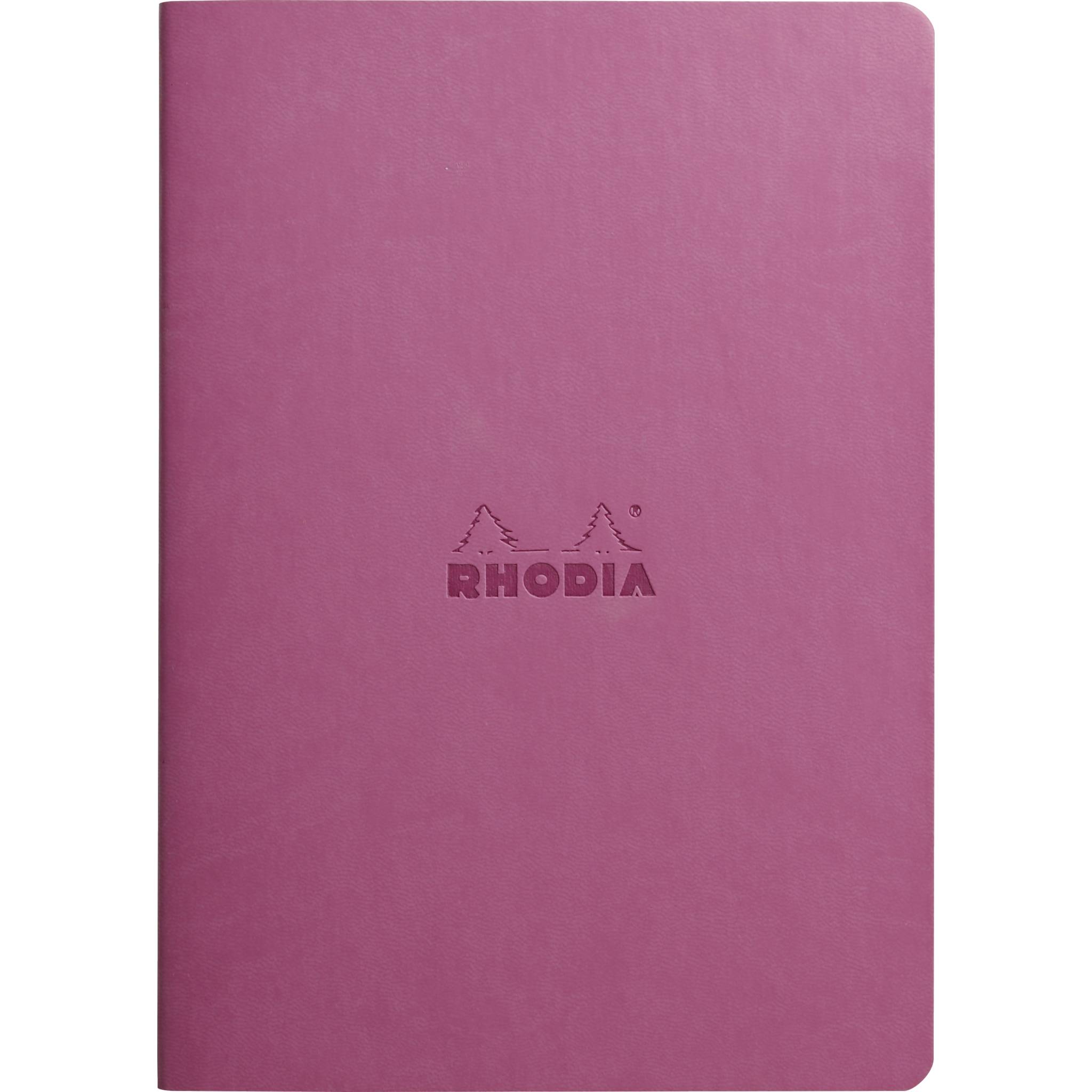 Rhodia Notizheft A5, 32 Bl dots/kariert, Papier 90g elfenbein Flieder 116461C