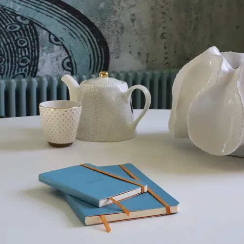 Rhodia Notizbuch A5 Softcover, 80 Bl elfenbein 90g, liniert, Türkis 117407C Rhodia Notizbuch A5 Softcover, 80 Bl elfenbein 90g, liniert, Türkis 117407C