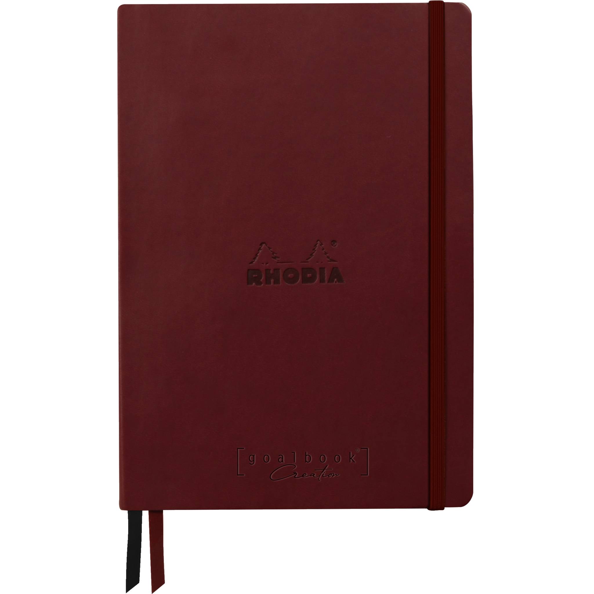 Rhodia Goalbook A5 Umschlag, 80 Bl glattes, kariert/dot 120g, Weinrot 194442C