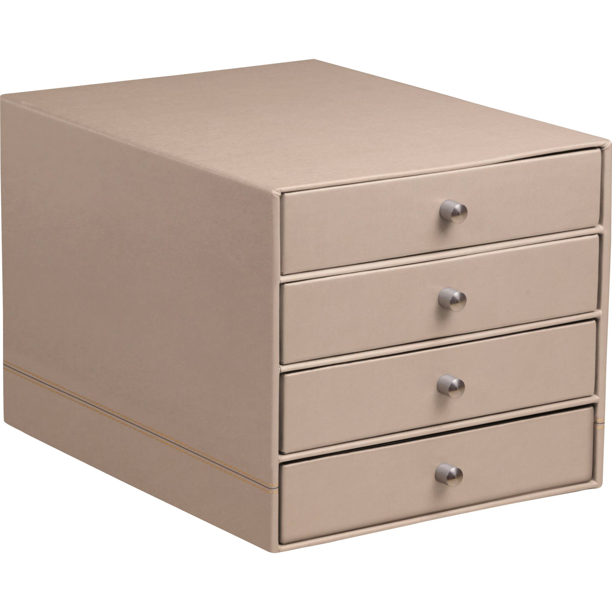 Rhodia Schubladenbox mit 4 Laden Kunstleder 24,8x32 ,7x22,8cm Rosa 194575C