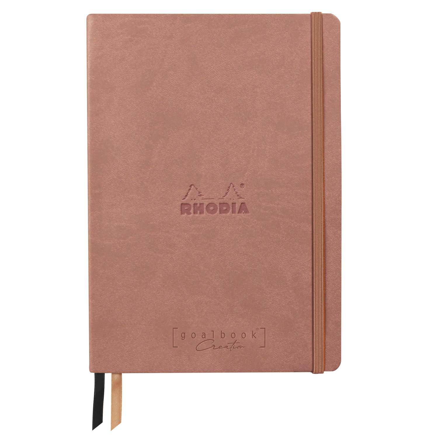 Rhodia Goalbook A5 Umschlag, 80 Bl glattes, kariert/dot 120g, Rosenholz 194444C
