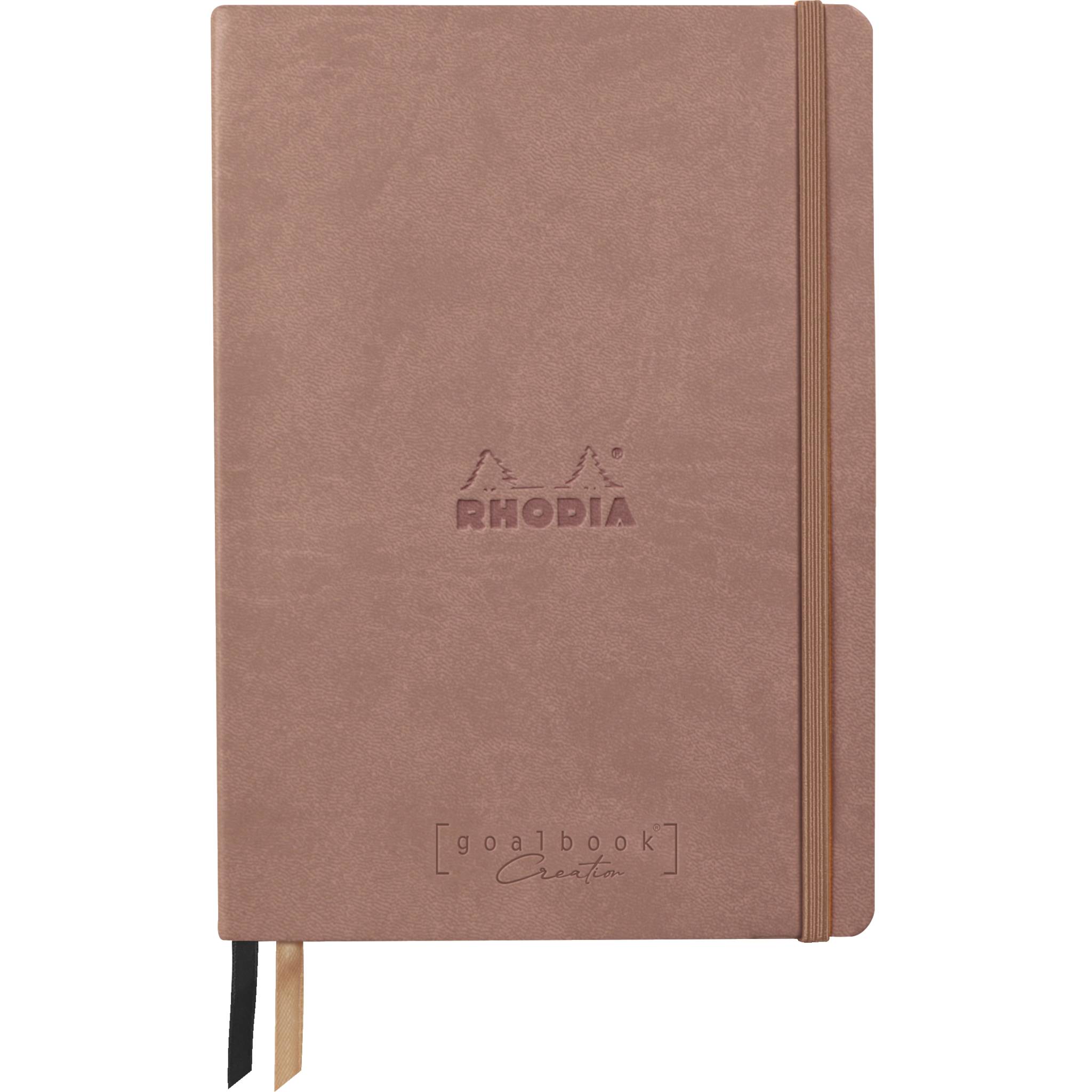 Rhodia Goalbook A5 Umschlag, 80 Bl glattes, kariert/dot 120g, Rosenholz 194444C