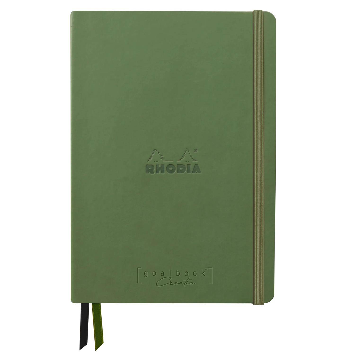 Rhodia Goalbook A5 Umschlag, 80 Bl glattes, kariert/dot 120g, Salbeigrün 194445C