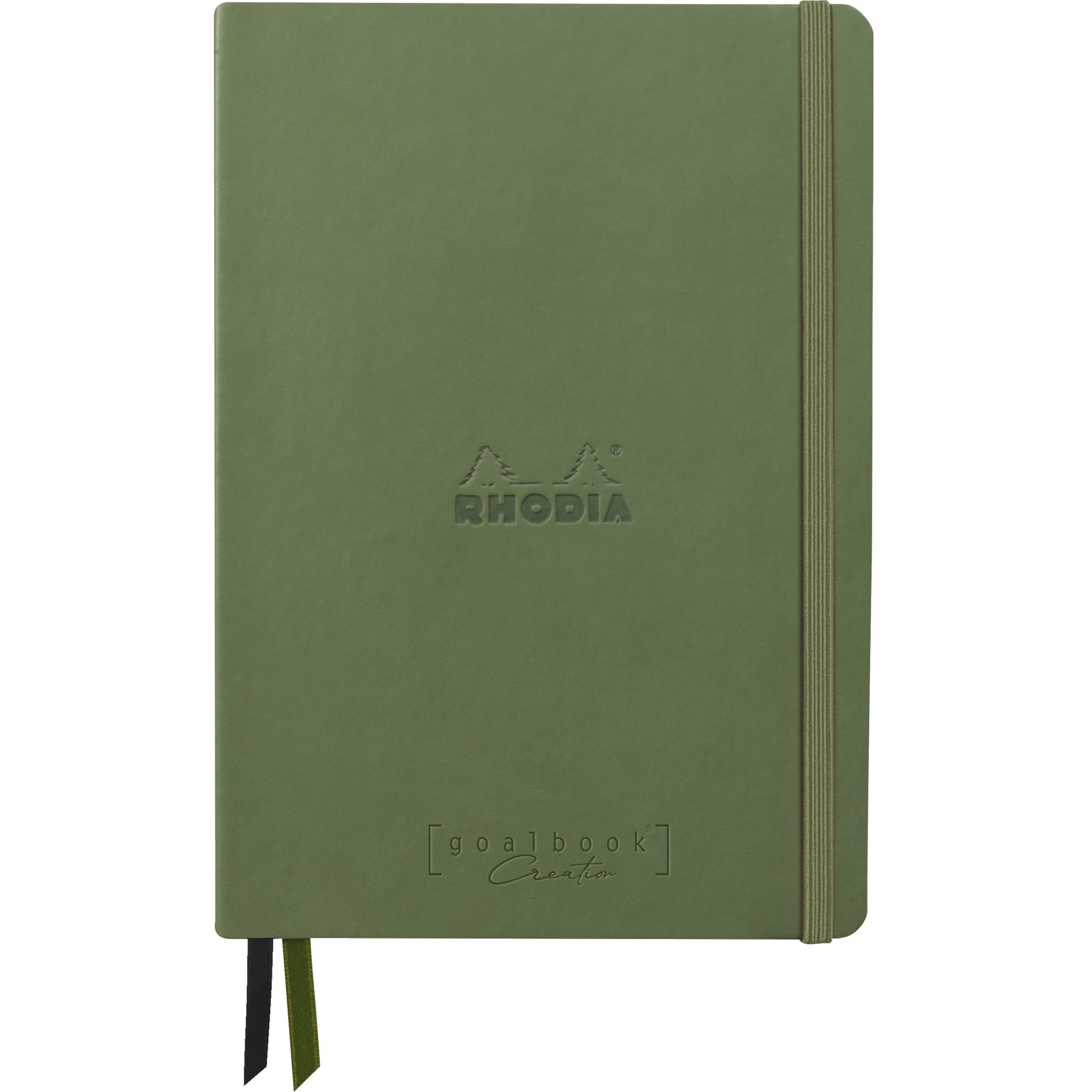 Rhodia Goalbook A5 Umschlag, 80 Bl glattes, kariert/dot 120g, Salbeigrün 194445C