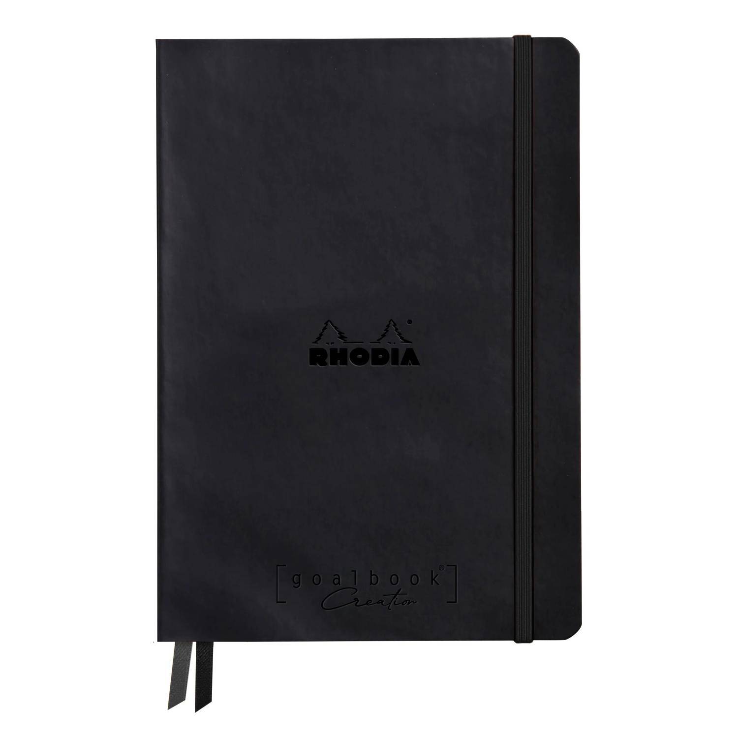 Rhodia Goalbook A5 Umschlag, 80 Bl glattes, kariert/dot 120g, Schwarz 194440C