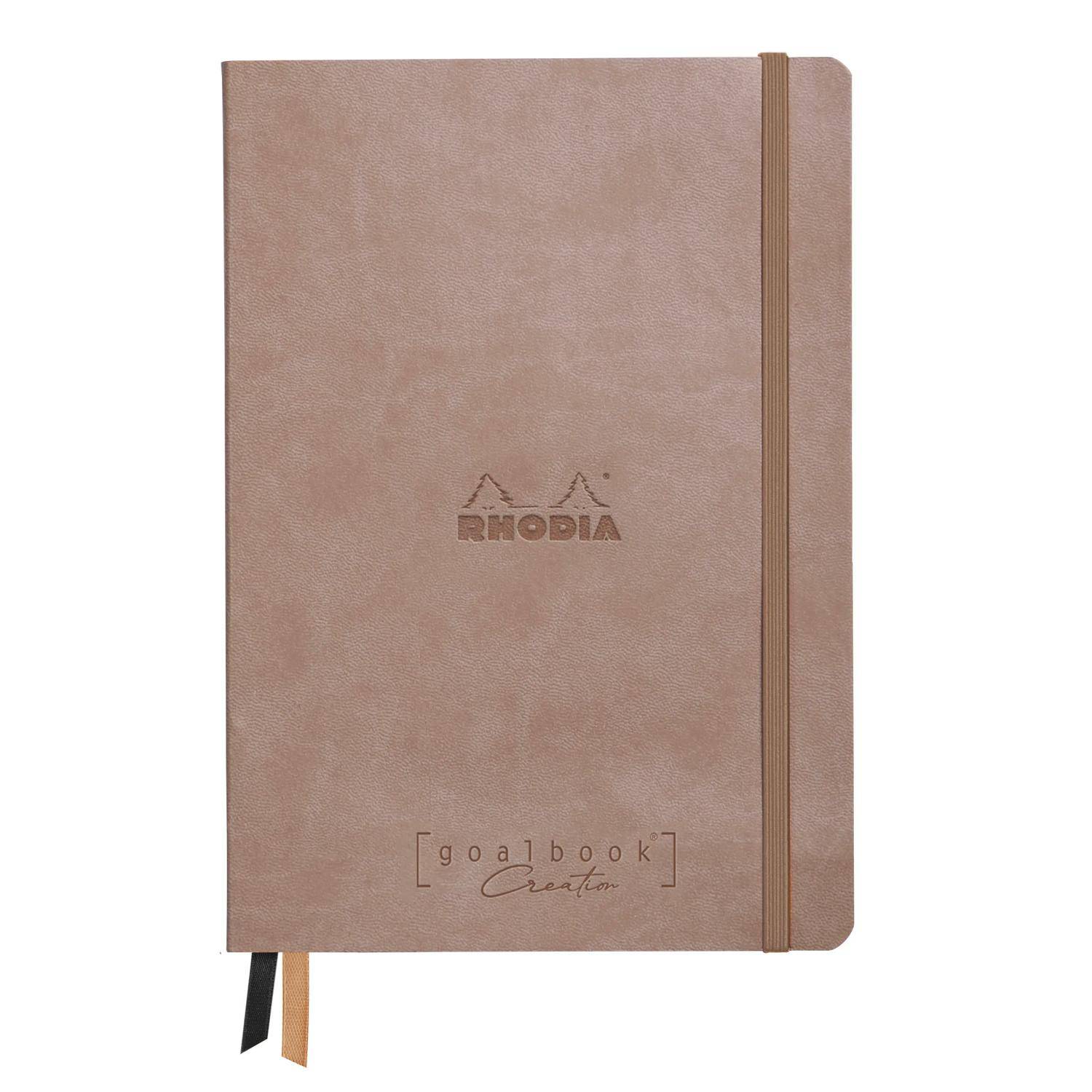 Rhodia Goalbook A5 Umschlag, 80 Bl glattes, kariert/dot 120g, Taupe 194441C