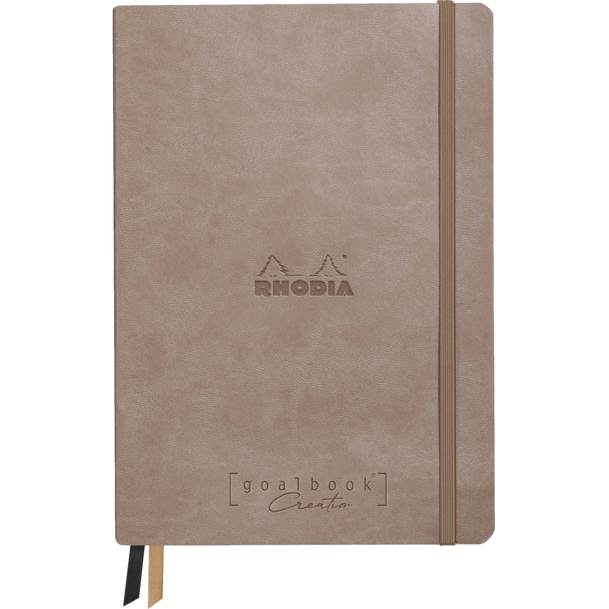 Rhodia Goalbook A5 Umschlag, 80 Bl glattes, kariert/dot 120g, Taupe 194441C
