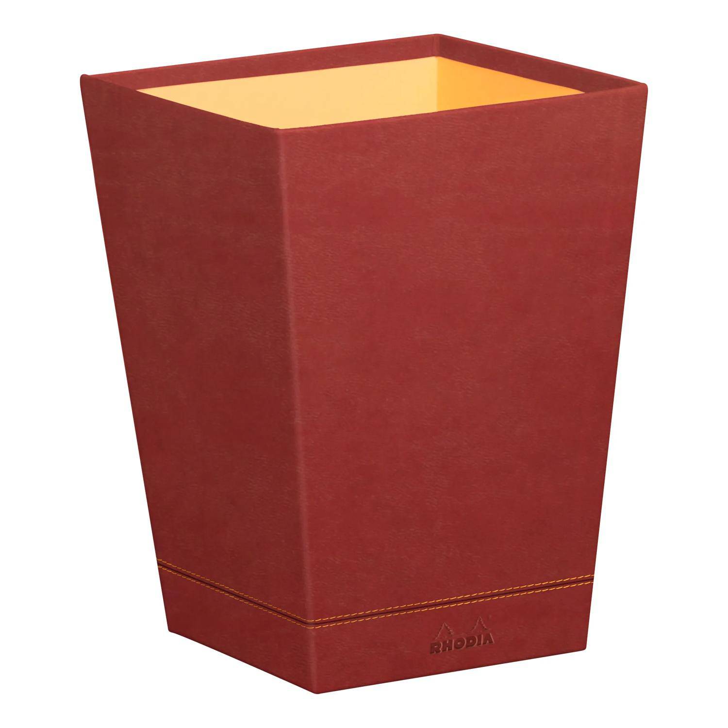 Rhodia Rhodiarama Papierkorb aus Kunstleder, 27x27x32cm - Nacarat 194620C