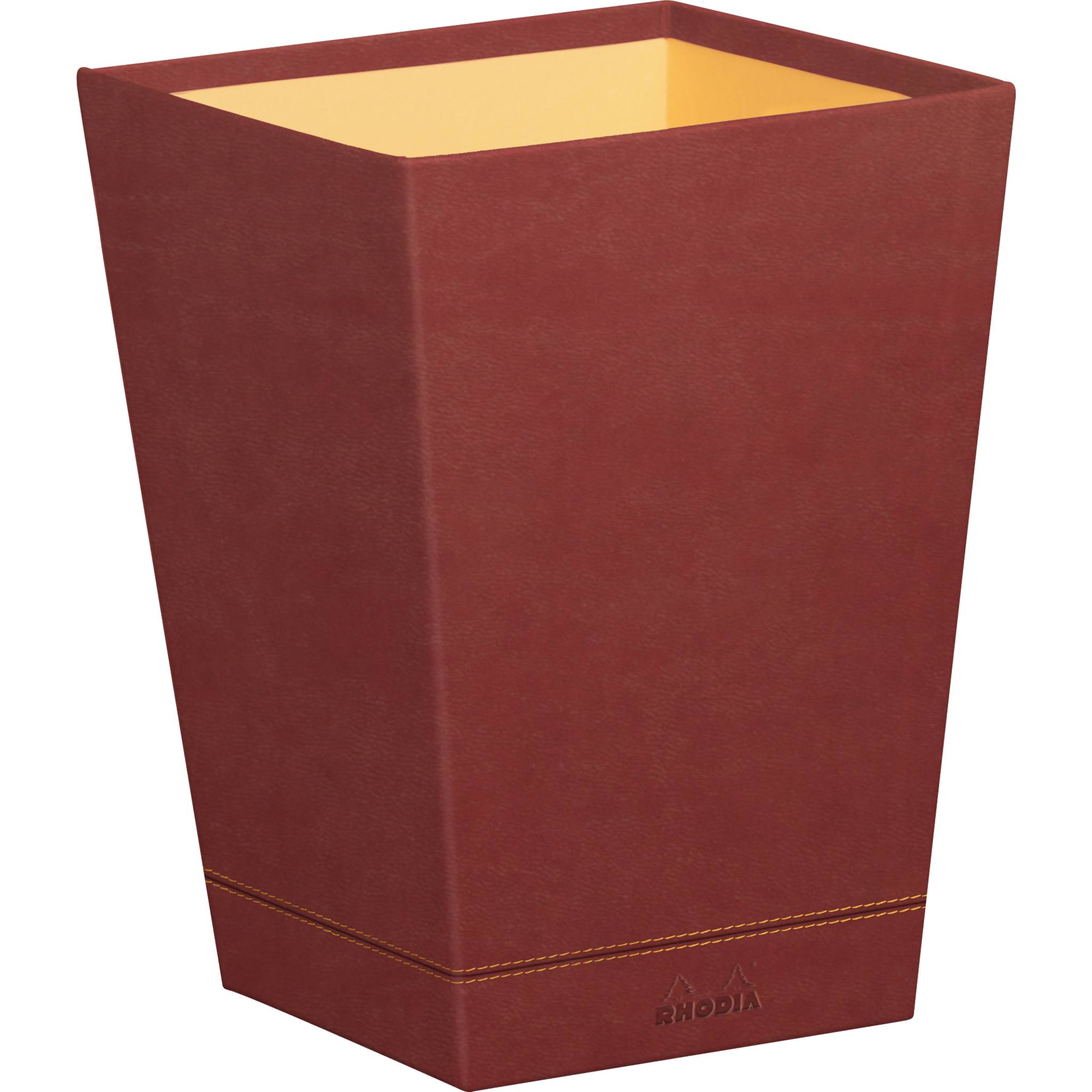 Rhodia Rhodiarama Papierkorb aus Kunstleder, 27x27x32cm - Nacarat 194620C