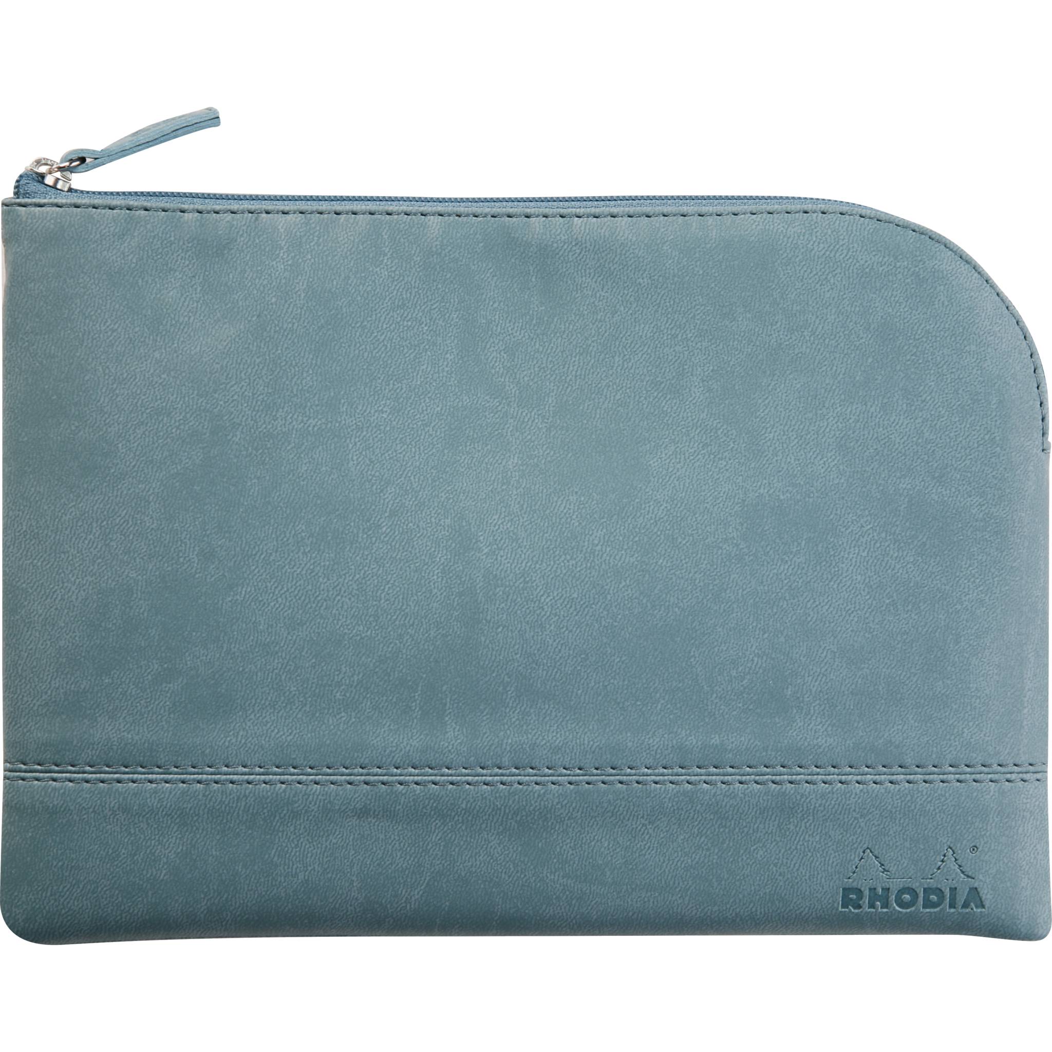 Rhodia Rhodiarama Etui Kunstleder Reißverschluss, 16x22 cm Wassergrün 116635C