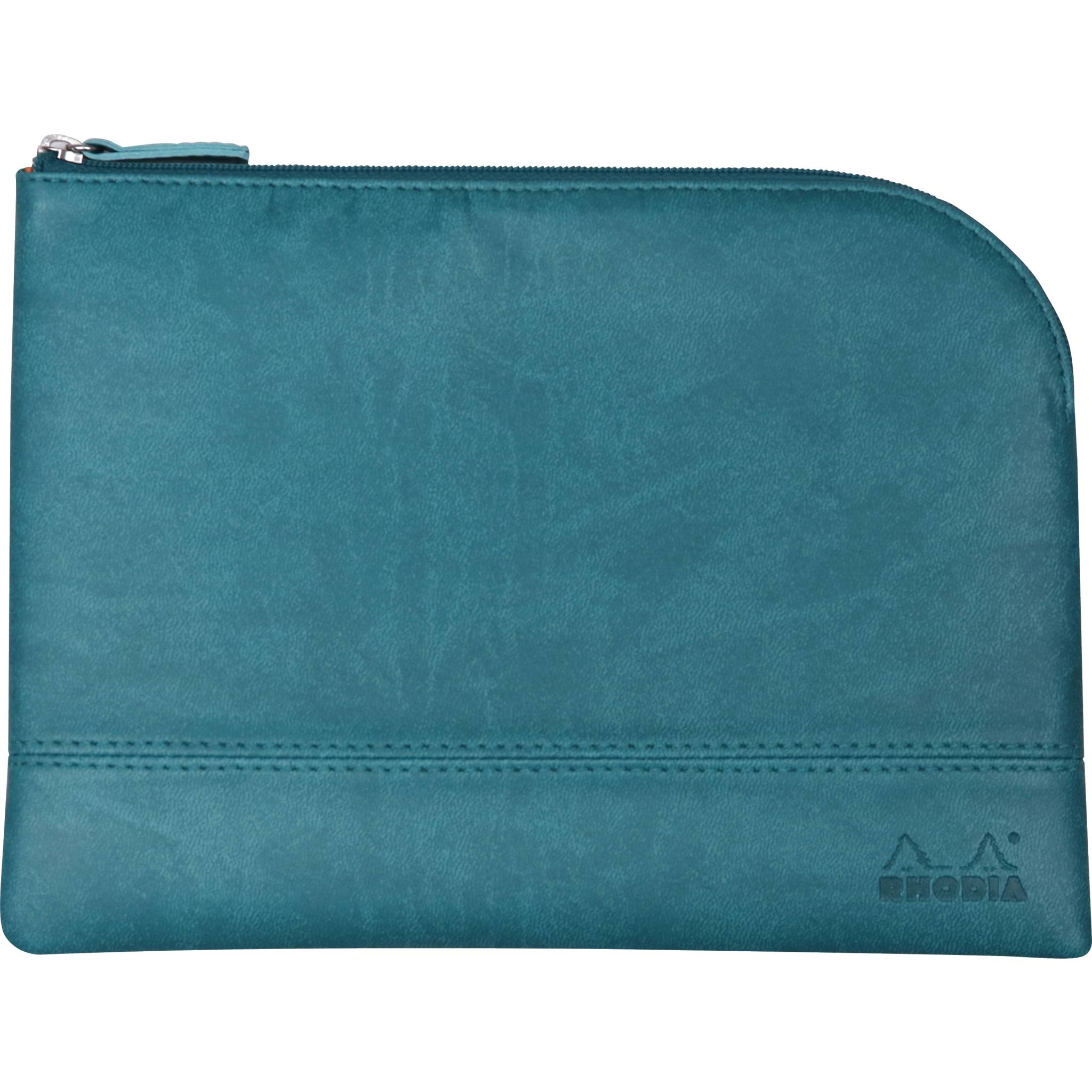 Rhodia Rhodiarama Etui aus Kunstleder Reißverschluss, 16x22 cm Türkis 116636C