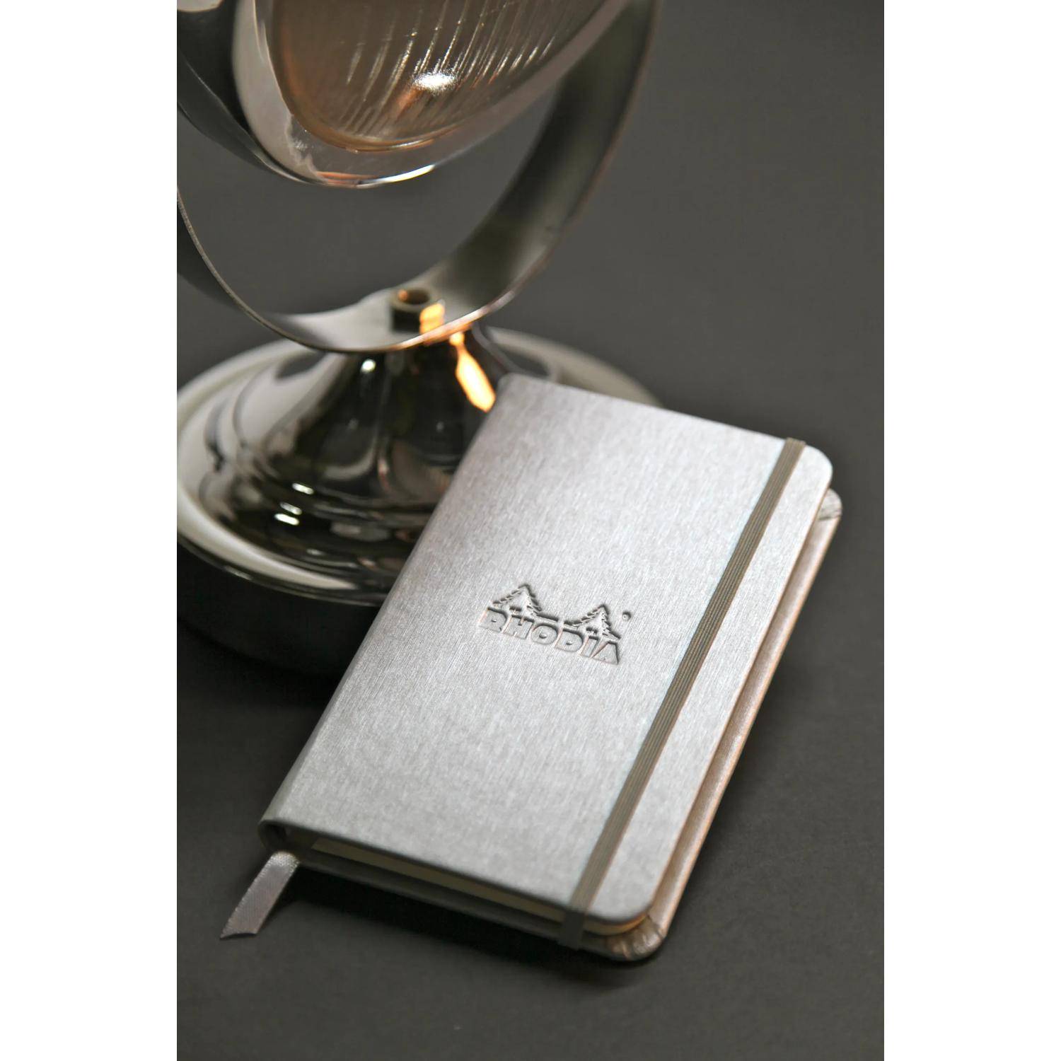 Rhodia Webnotebook Rhodia A6 96 Blatt liniert 90g - Silber 118067C