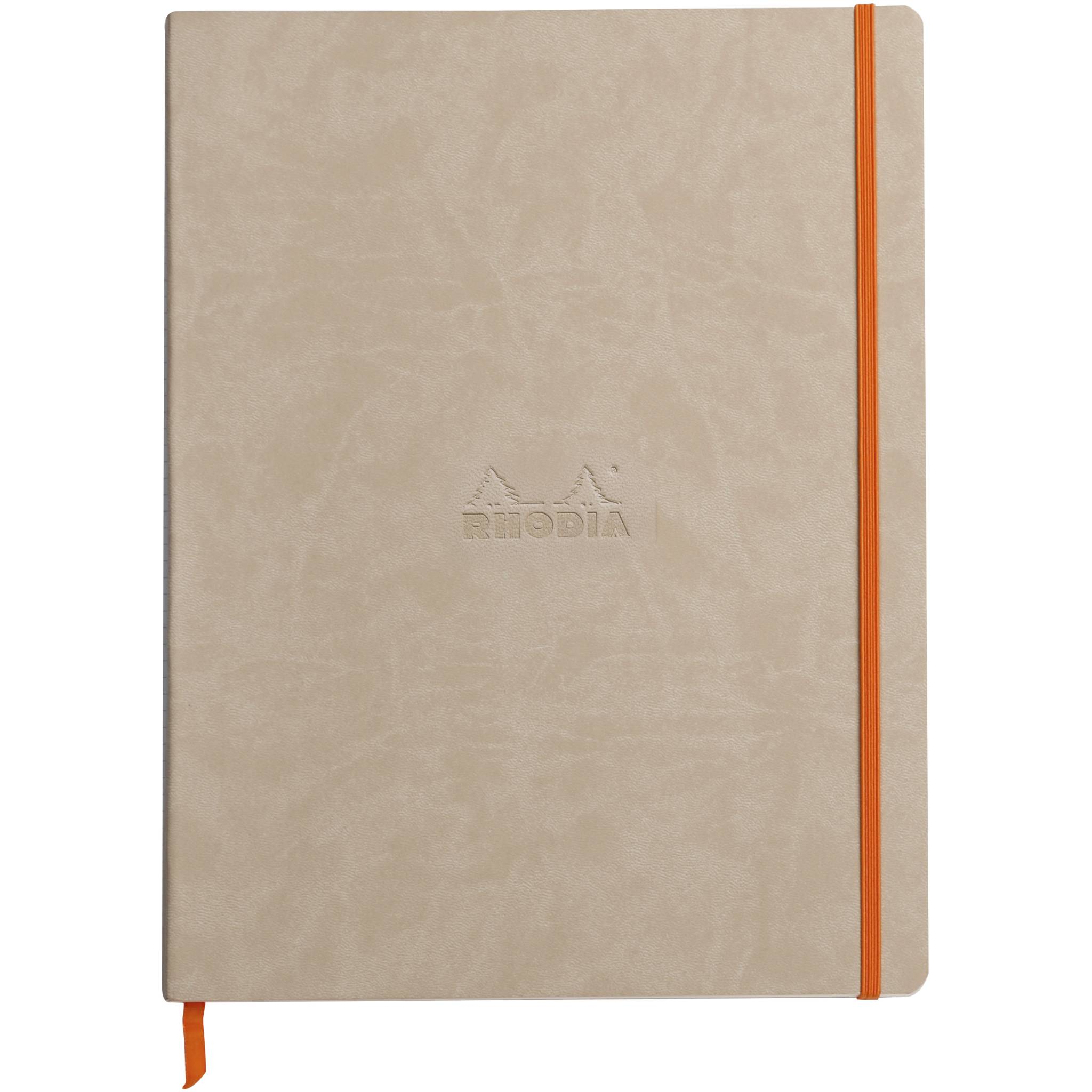 Rhodia Notizbuch A4+, 80 Bl liniert Kopfleiste, Papier 90g, Beige 117705C