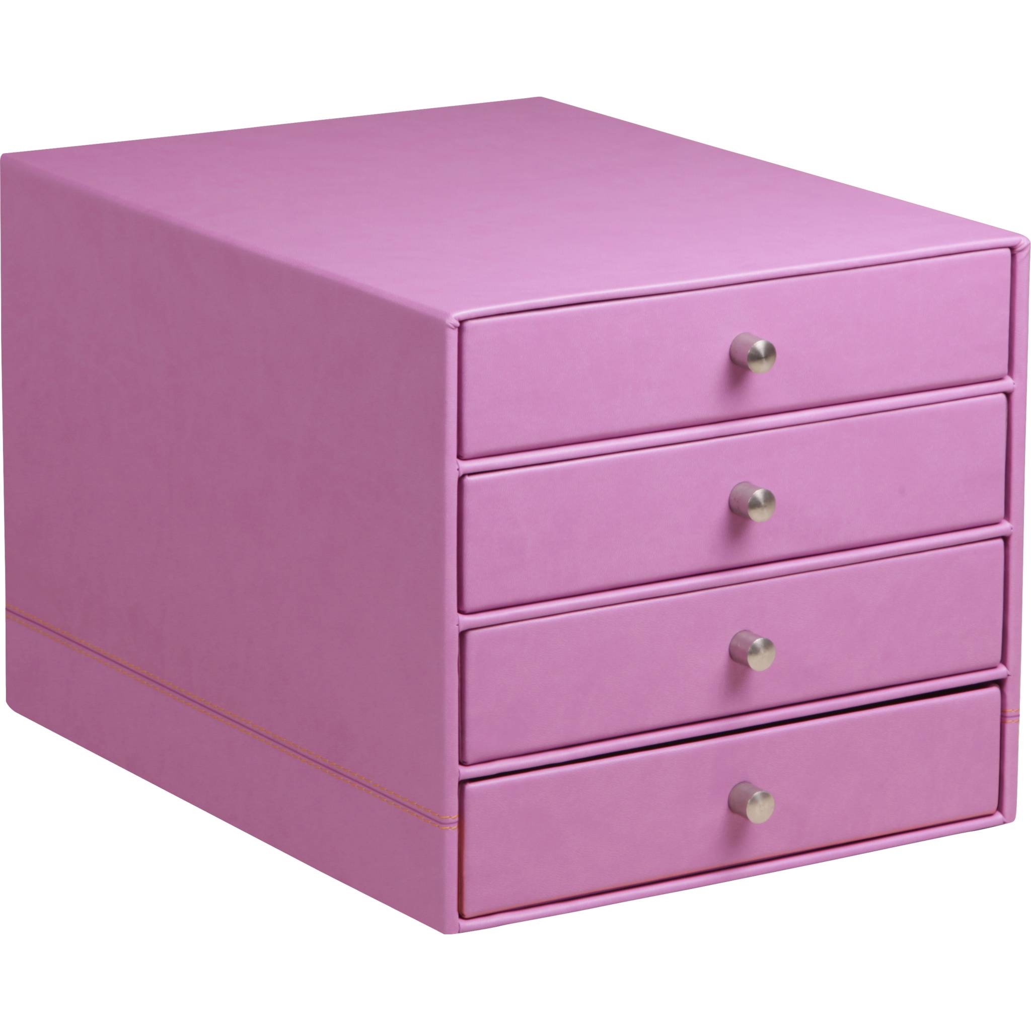 Rhodia Schubladenbox mit 4 Laden Kunstleder 24,8x32 ,7x22,8cm Flieder 318961C