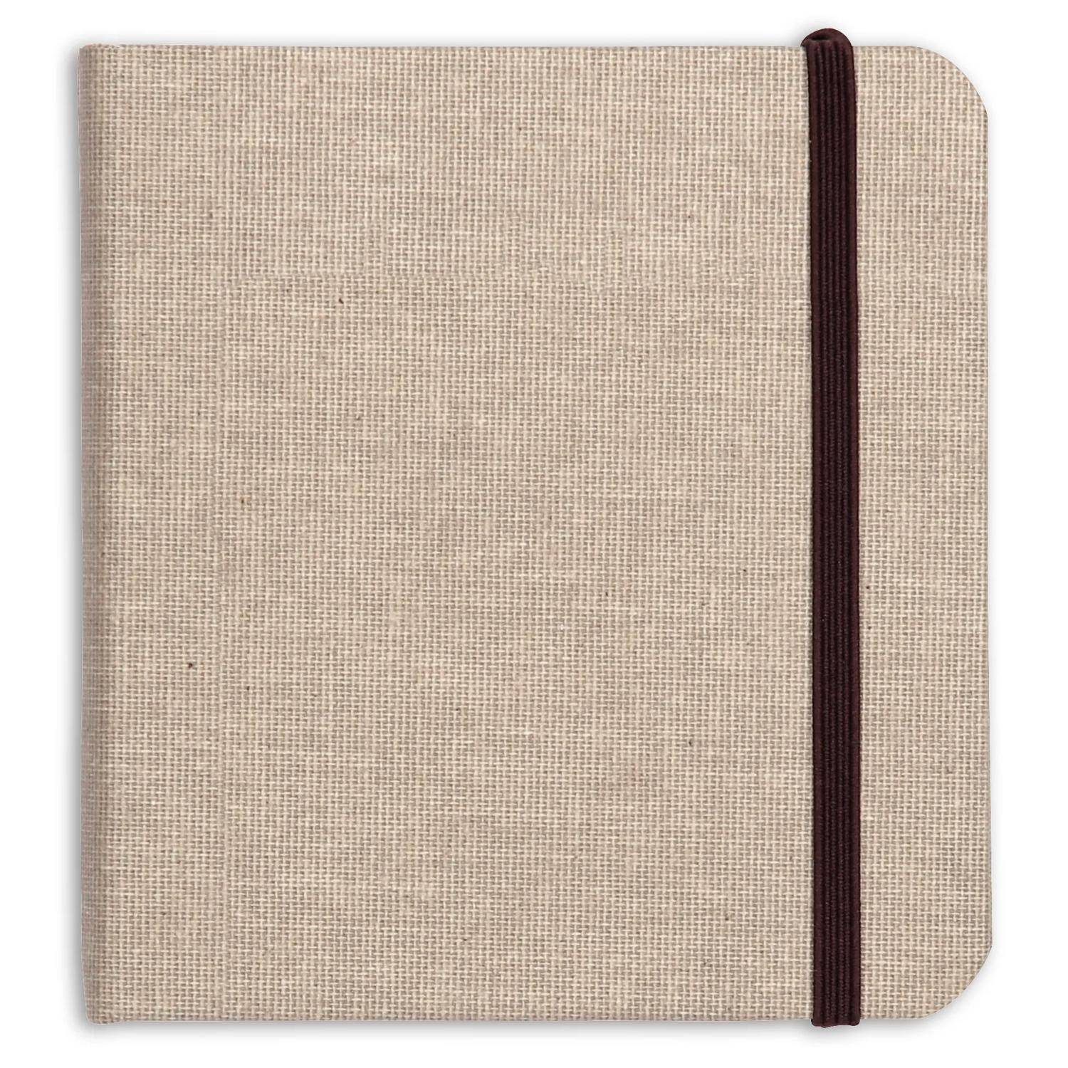 Clairefontaine Reisealbum Goldine Leinen, 32 Blatt 180g, 15x15 cm - Natur 96102C