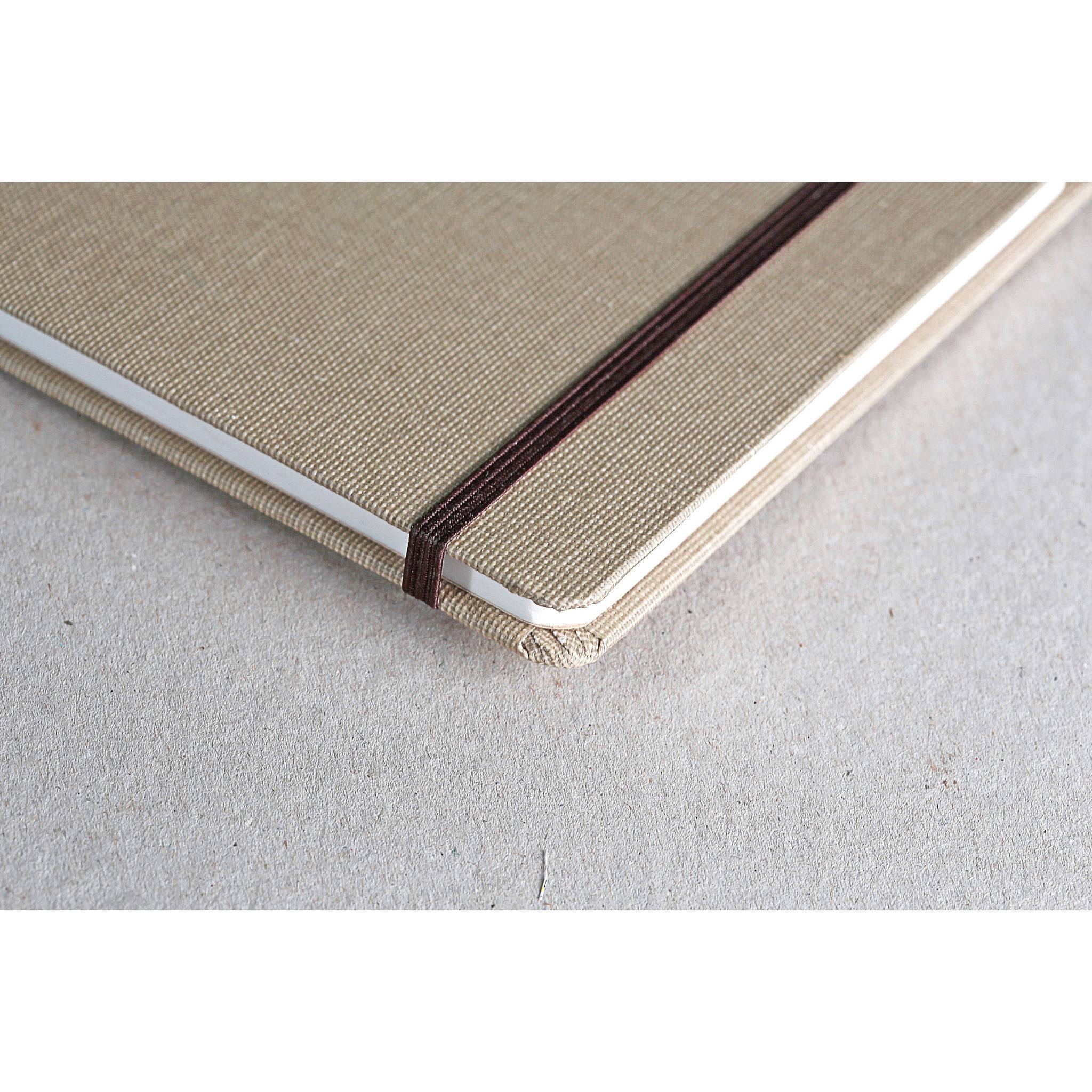 Clairefontaine Reisealbum A5 Goldine Leinen, 30 Blatt 180g - Natur 96108C