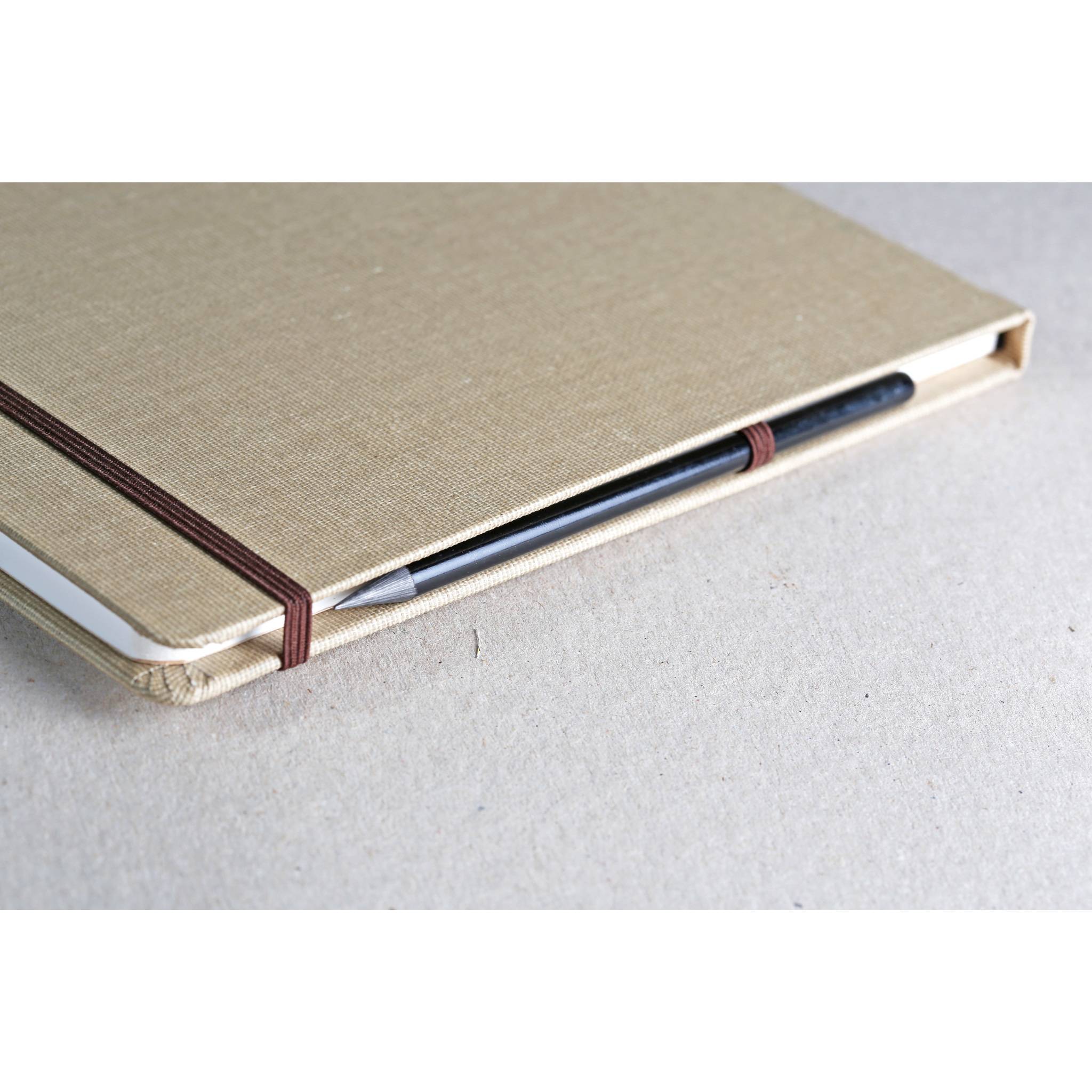 Clairefontaine Reisealbum A5 Goldine Leinen, 30 Blatt 180g - Natur 96108C