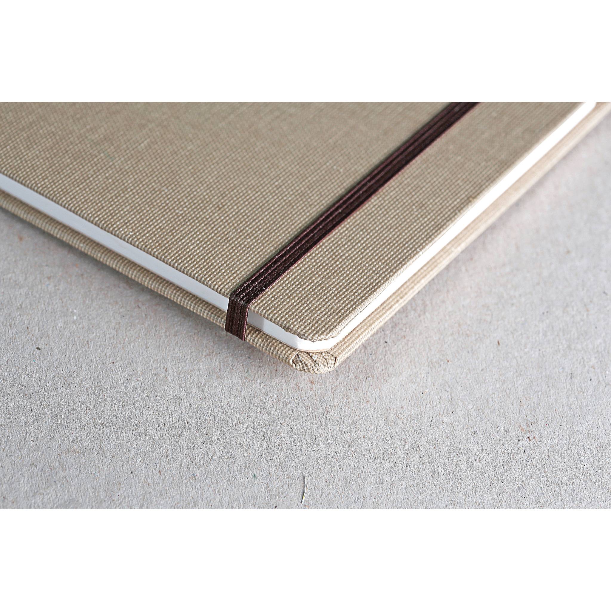 Clairefontaine Reisealbum A5 Goldine Leinen, 30 Blatt 180g - Natur 96108C