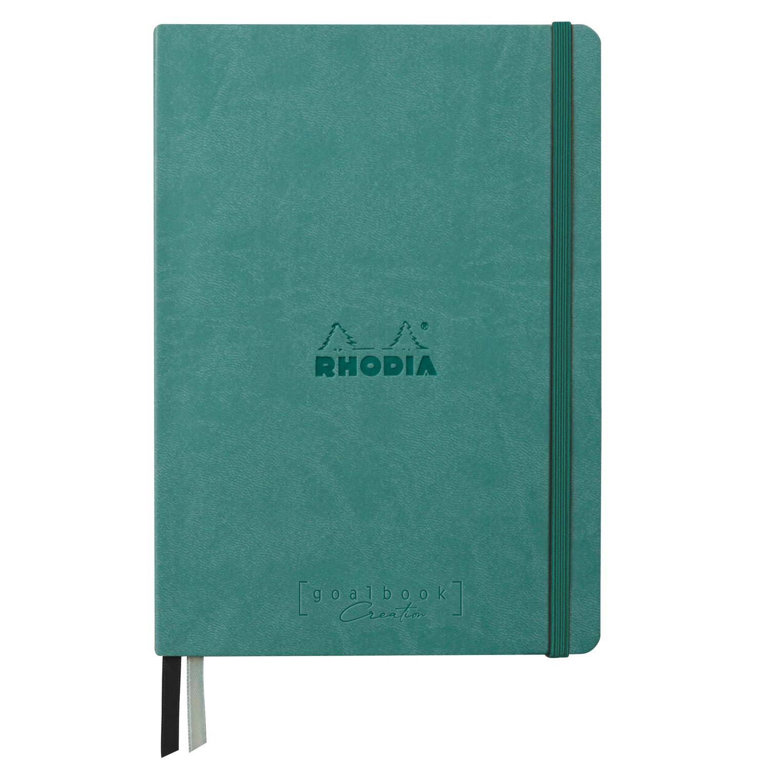 Rhodia Goalbook A5 Umschlag, 80 Bl glattes, kariert/dot 120g, Wassergrün 194448C