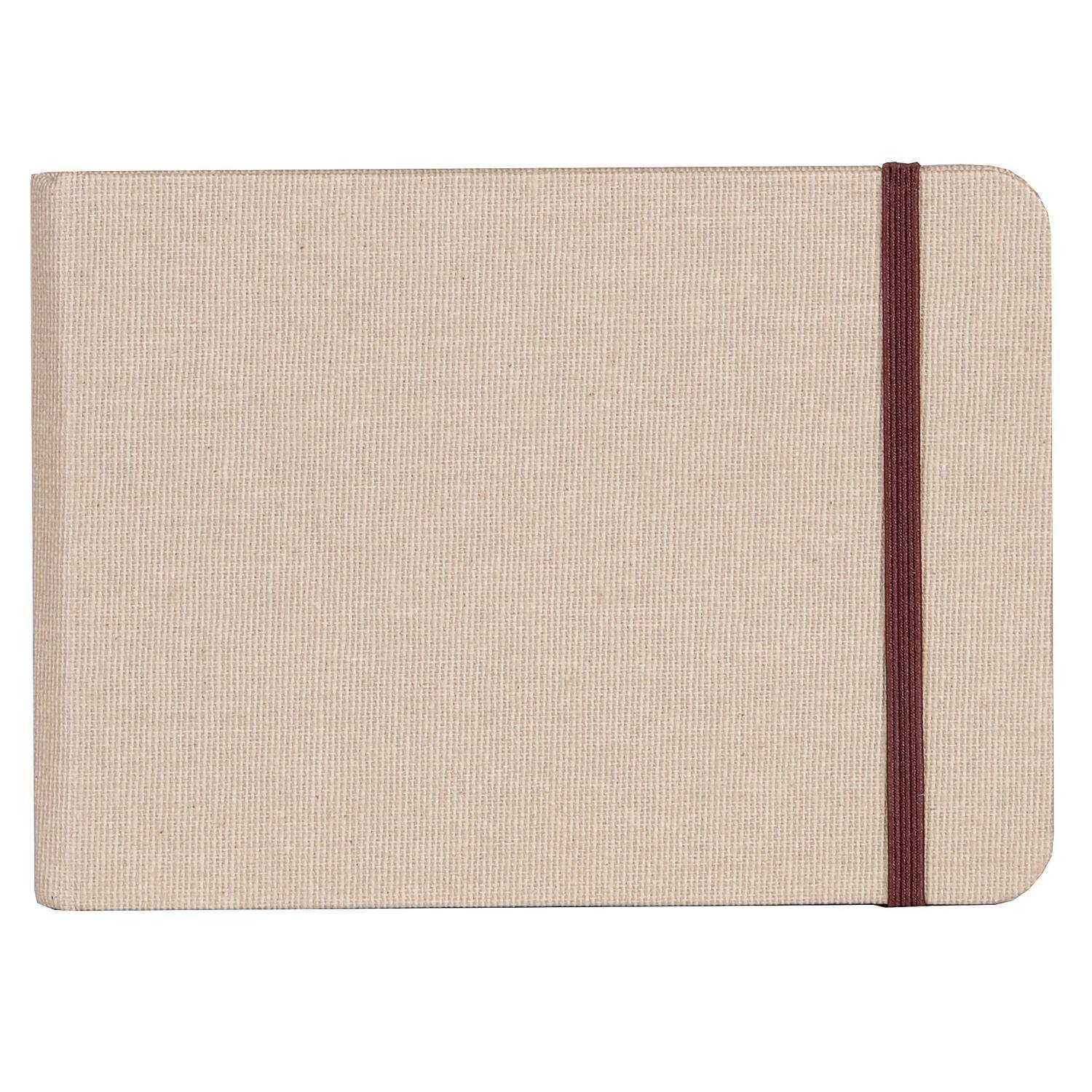 Clairefontaine Reisealbum A6 Goldine Leinen, 32 Blatt 180g - Natur 96101C