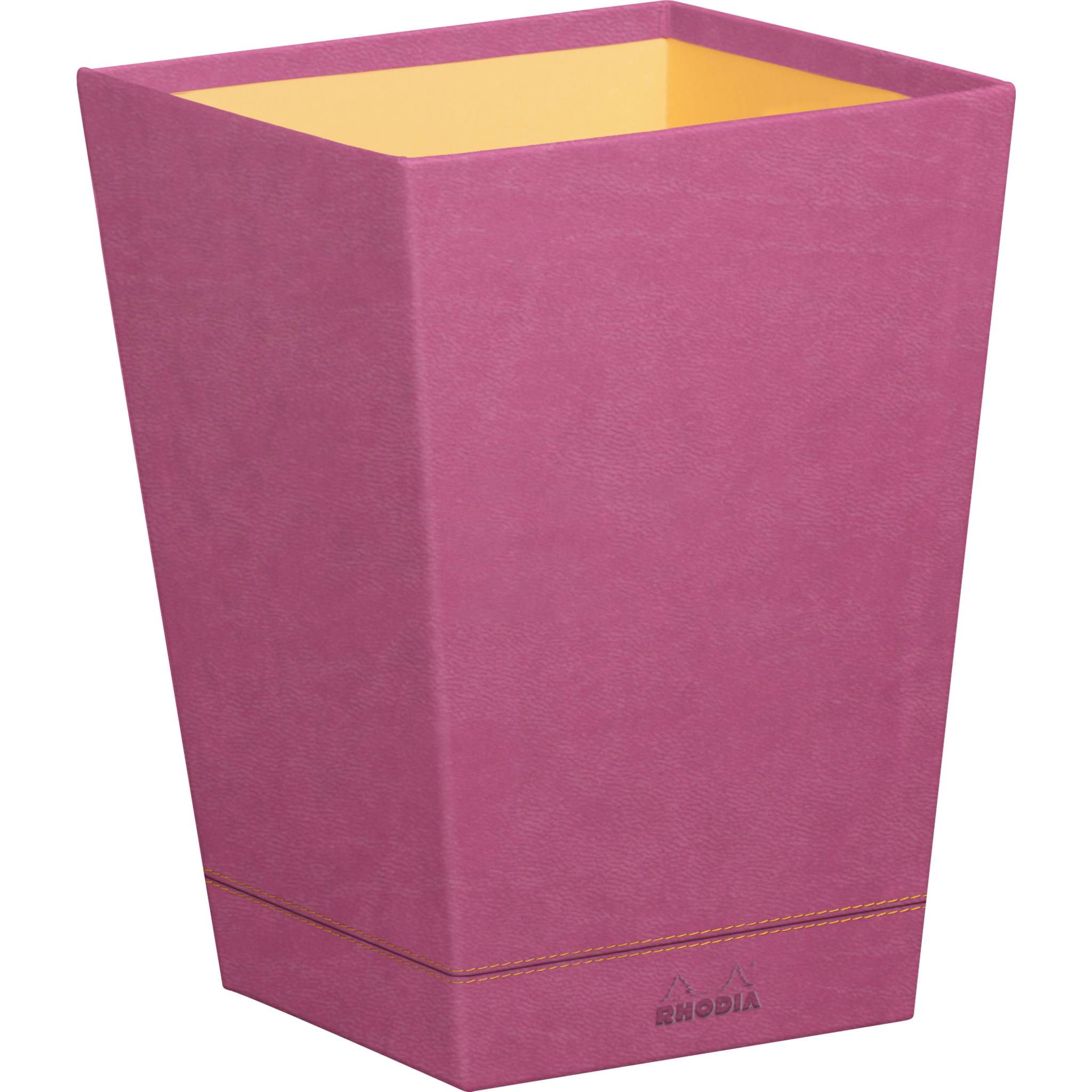 Rhodia Rhodiarama Papierkorb aus Kunstleder, 27x27x32cm - Fuchsia 194628C